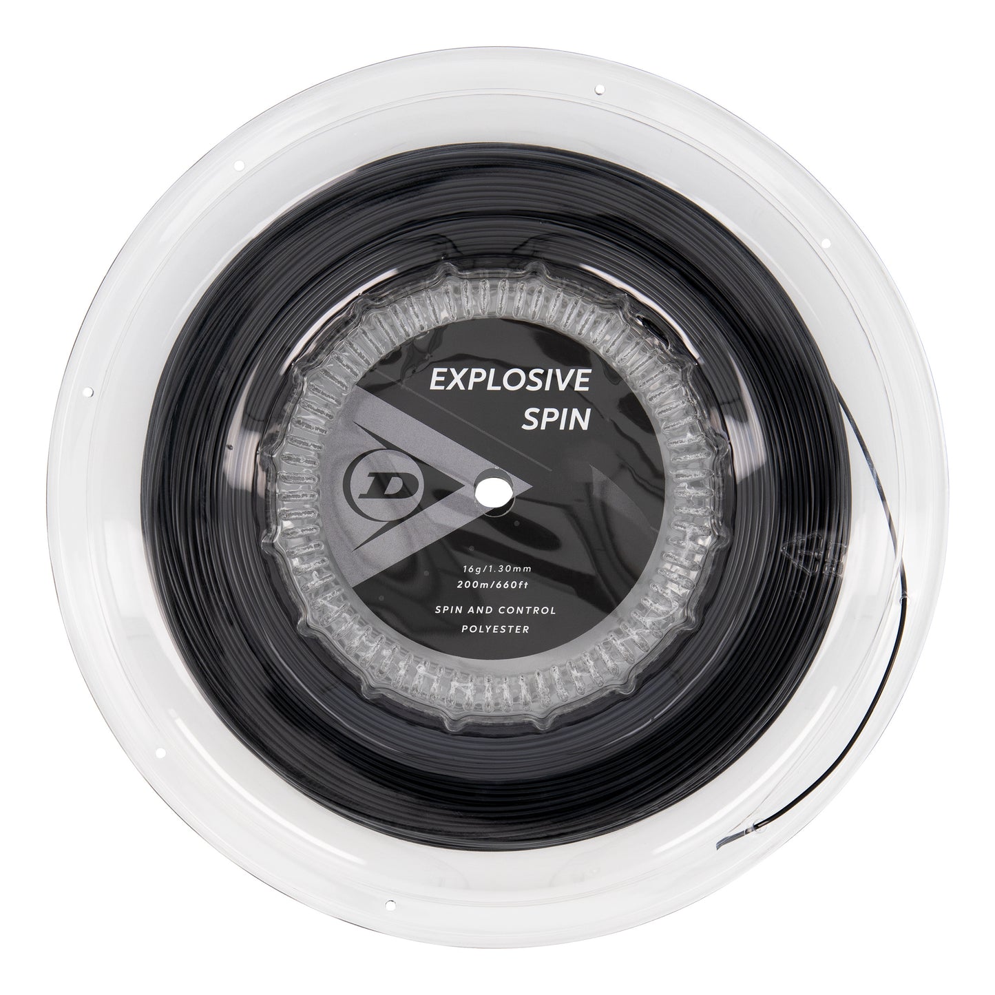 Dunlop Explosive Spin Bobinas De Cordaje 200m-Negro
