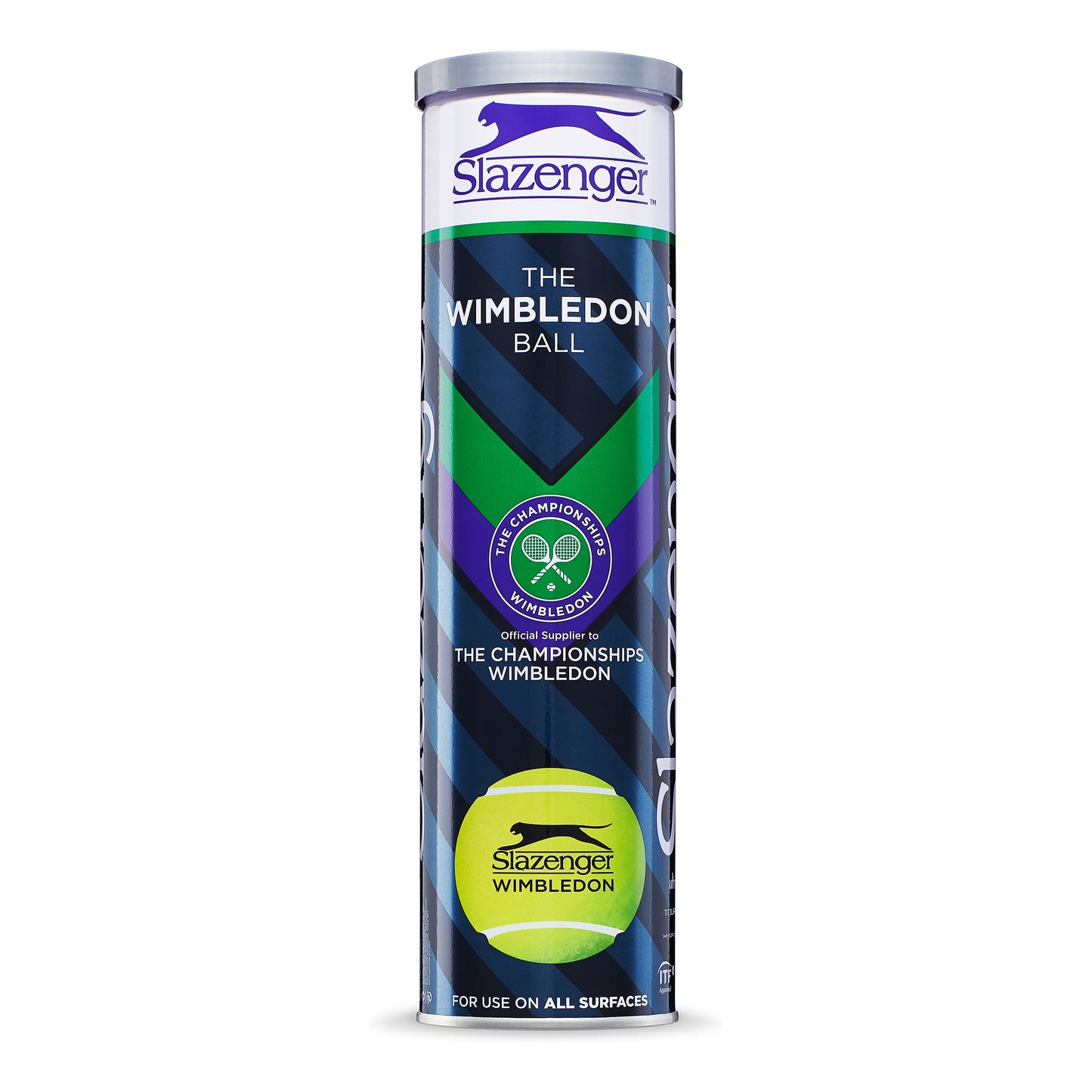 Slazenger Wimbledon Bote de 4 pelotas