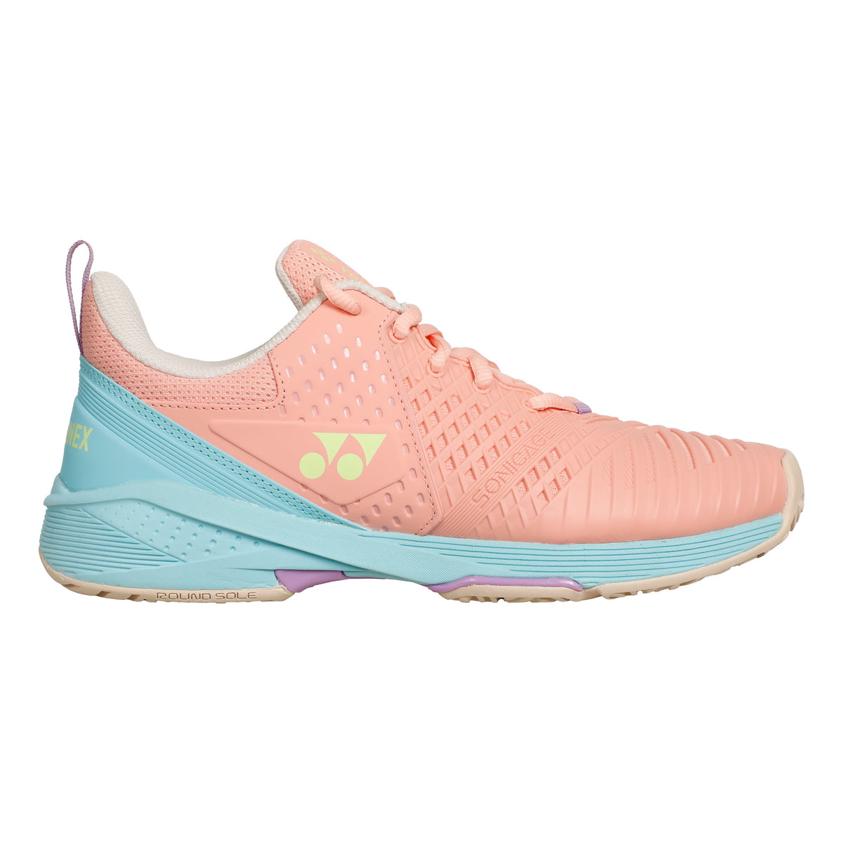 Yonex Sonicage 3 Zapatilla tierra batida Mujeres - coral, turquesa