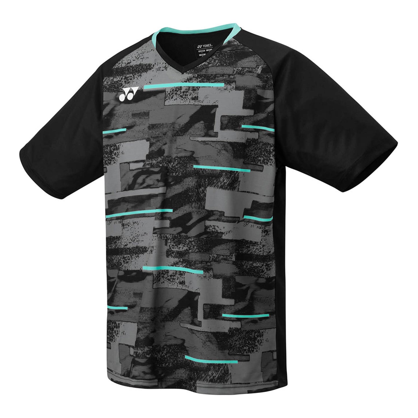 Yonex Crew Neck Camiseta De Manga Corta Hombres-Negro