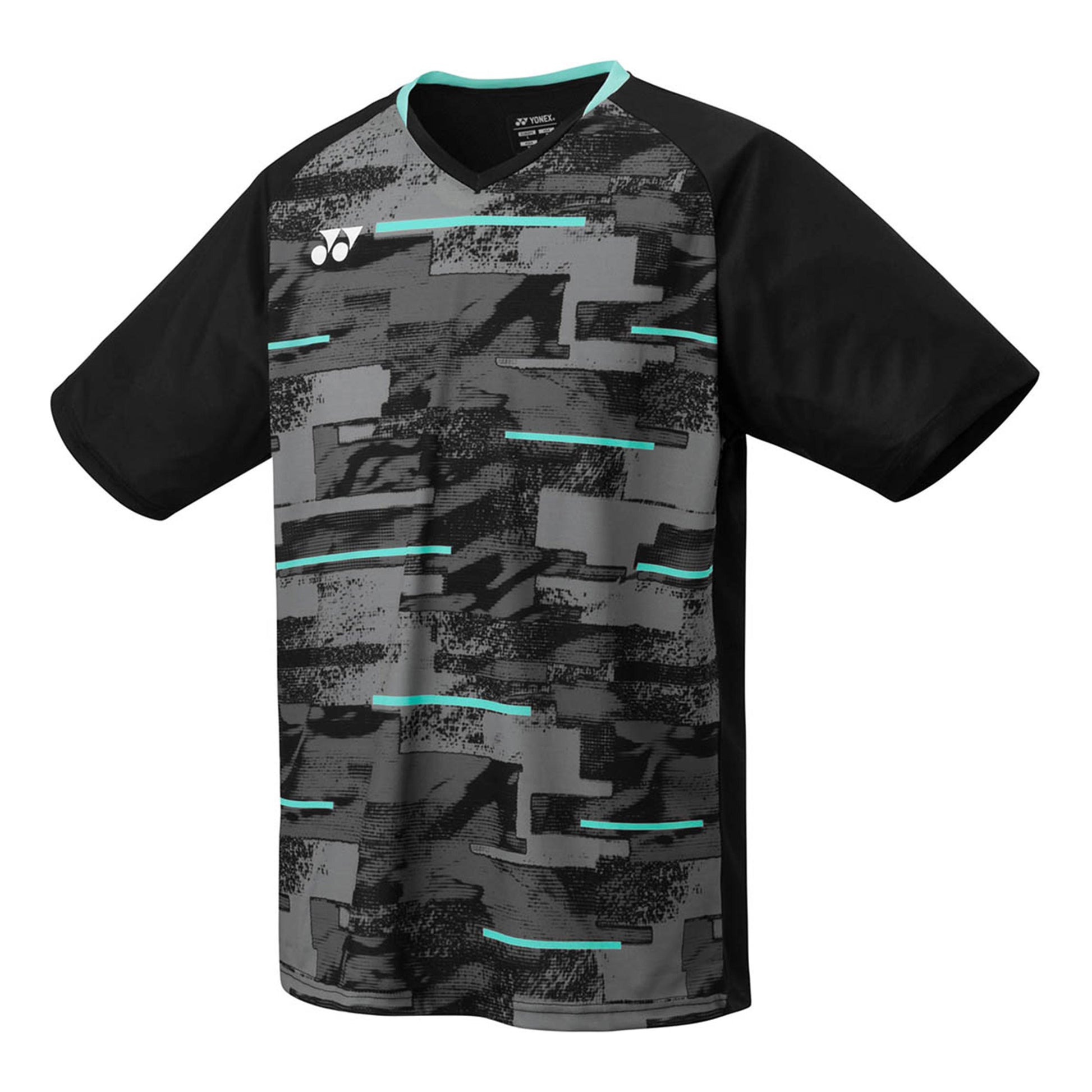 Yonex Crew Neck Camiseta De Manga Corta Hombres-Negro