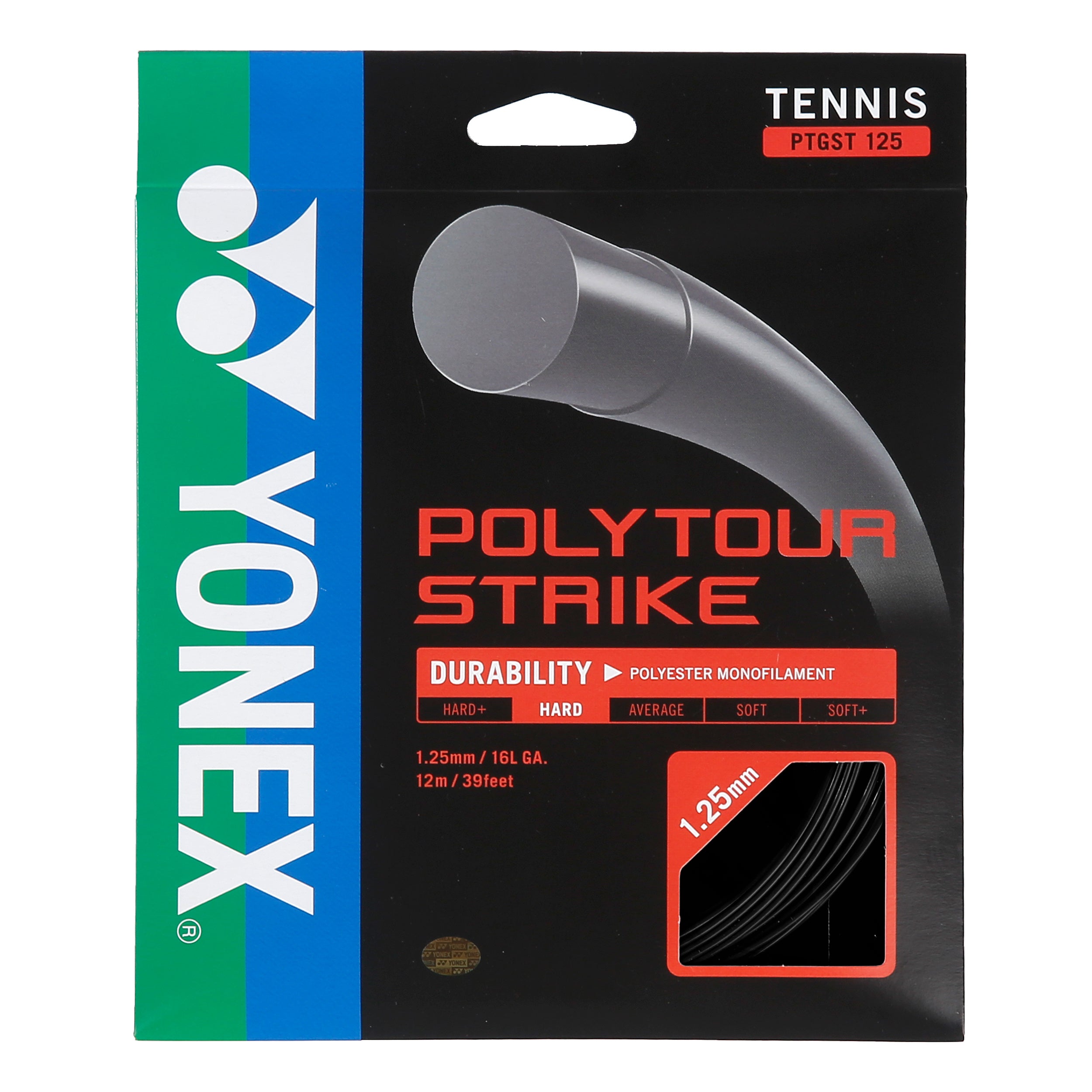 Yonex Poly Tour Strike Sets Individuales 12m - negro