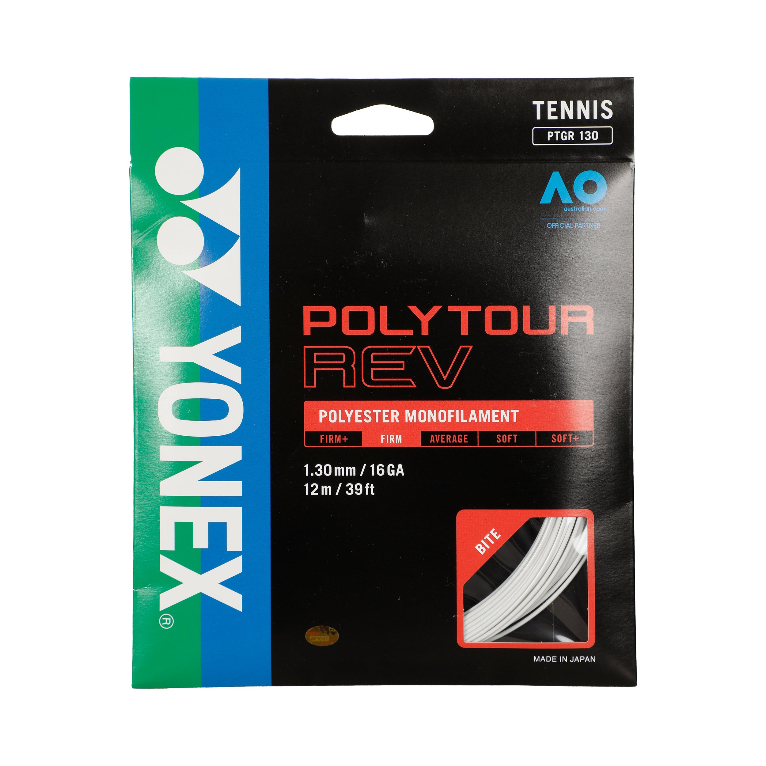 Yonex Poly Tour Rev Sets Individuales 12m-Blanco