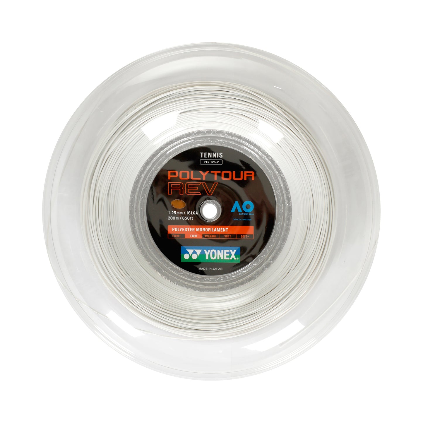 Yonex Poly Tour Rev Bobinas De Cordaje 200m-Blanco