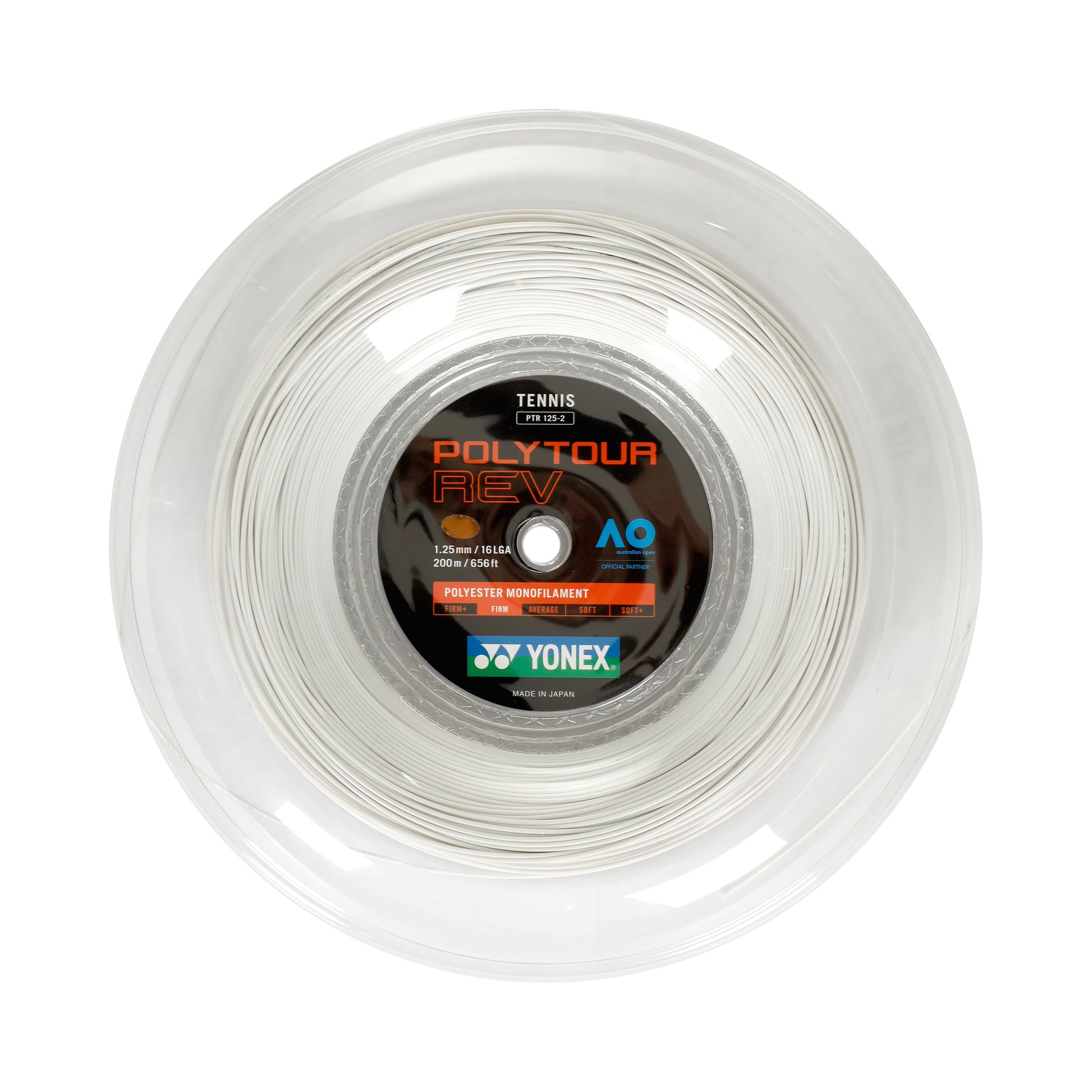 Yonex Poly Tour Rev Bobinas De Cordaje 200m-Blanco