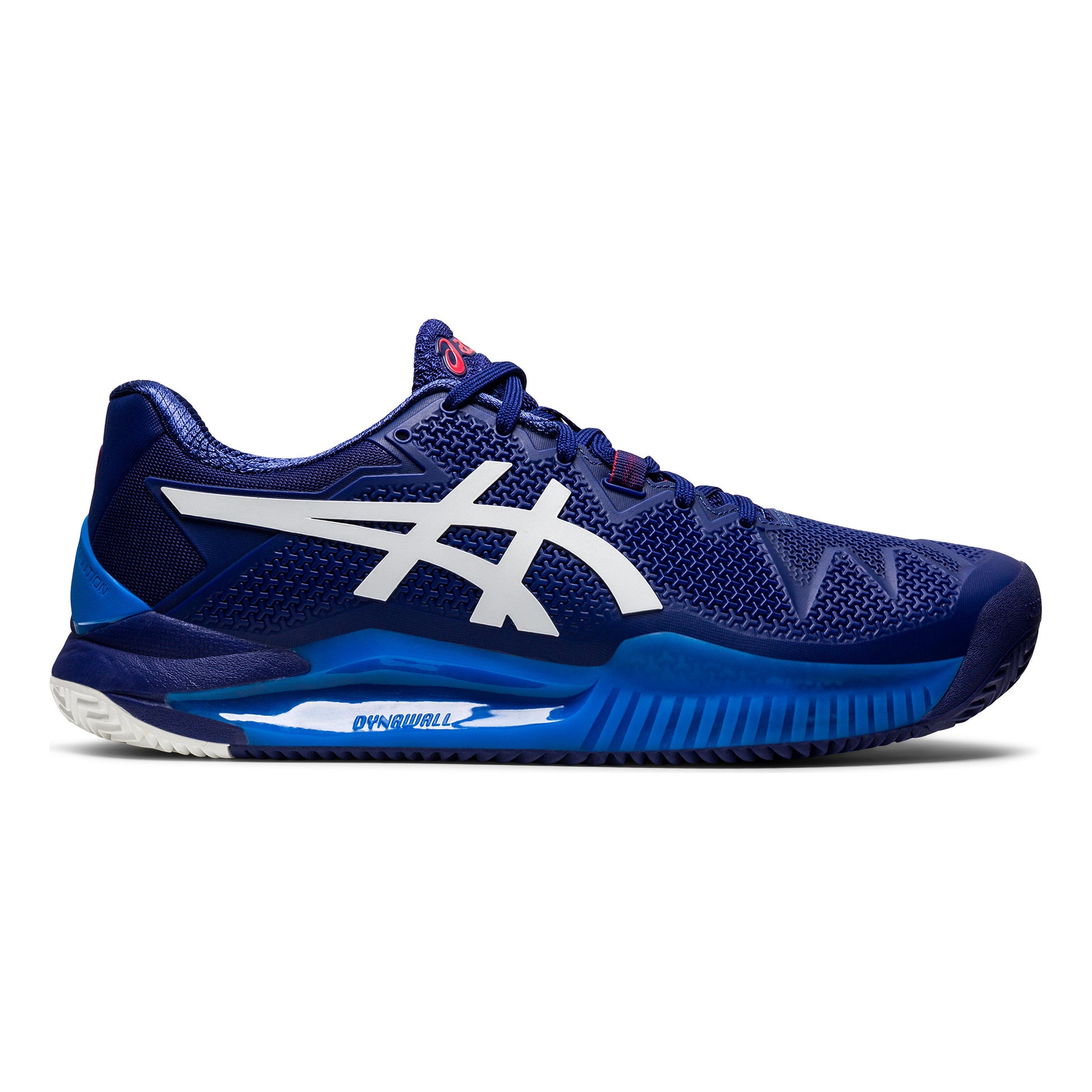 ASICS Gel-Resolution 8 Zapatilla tierra batida Hombres - azul, blanco
