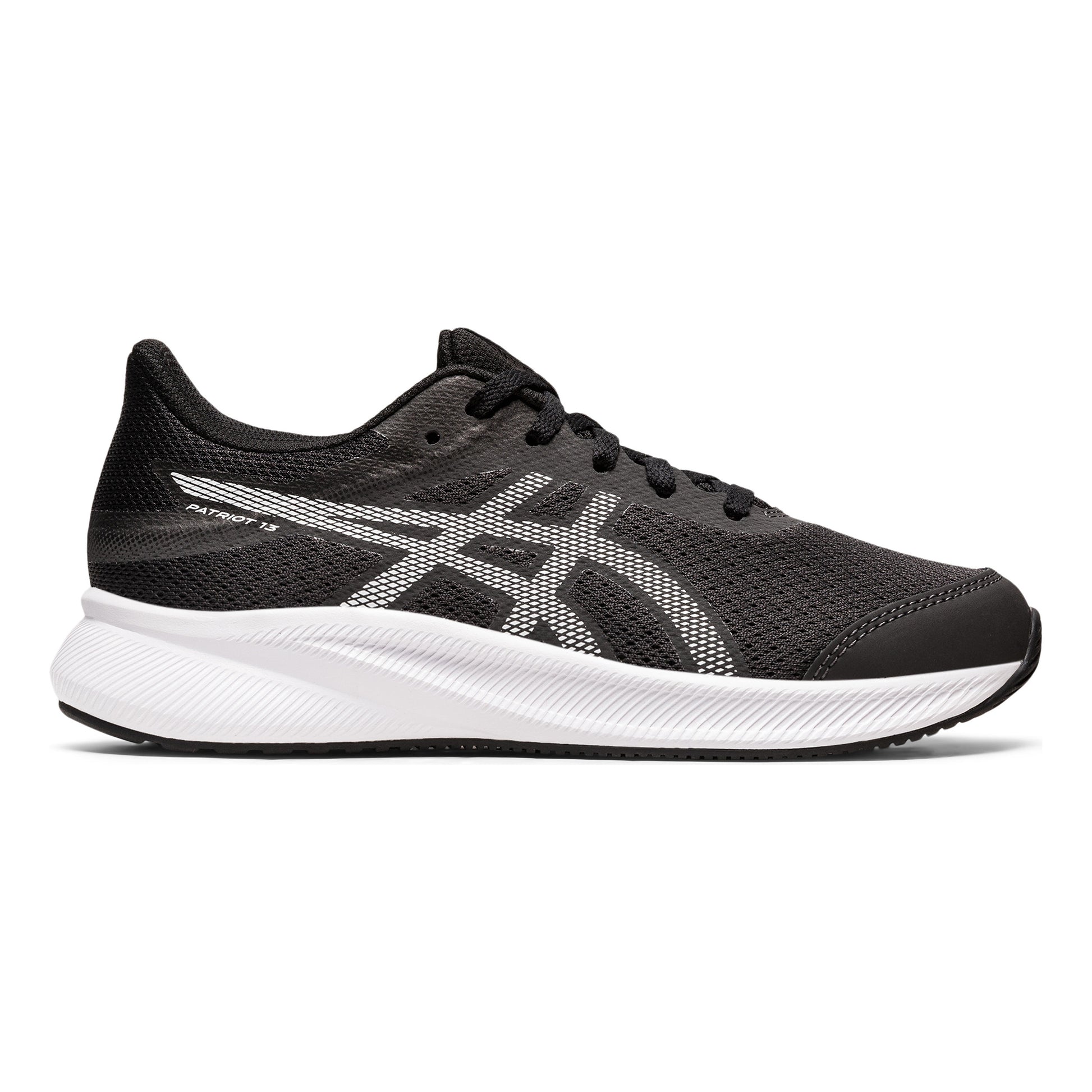 ASICS Patriot 13 GS Zapatilla Neutral Niños-Gris Oscuro,Blanco