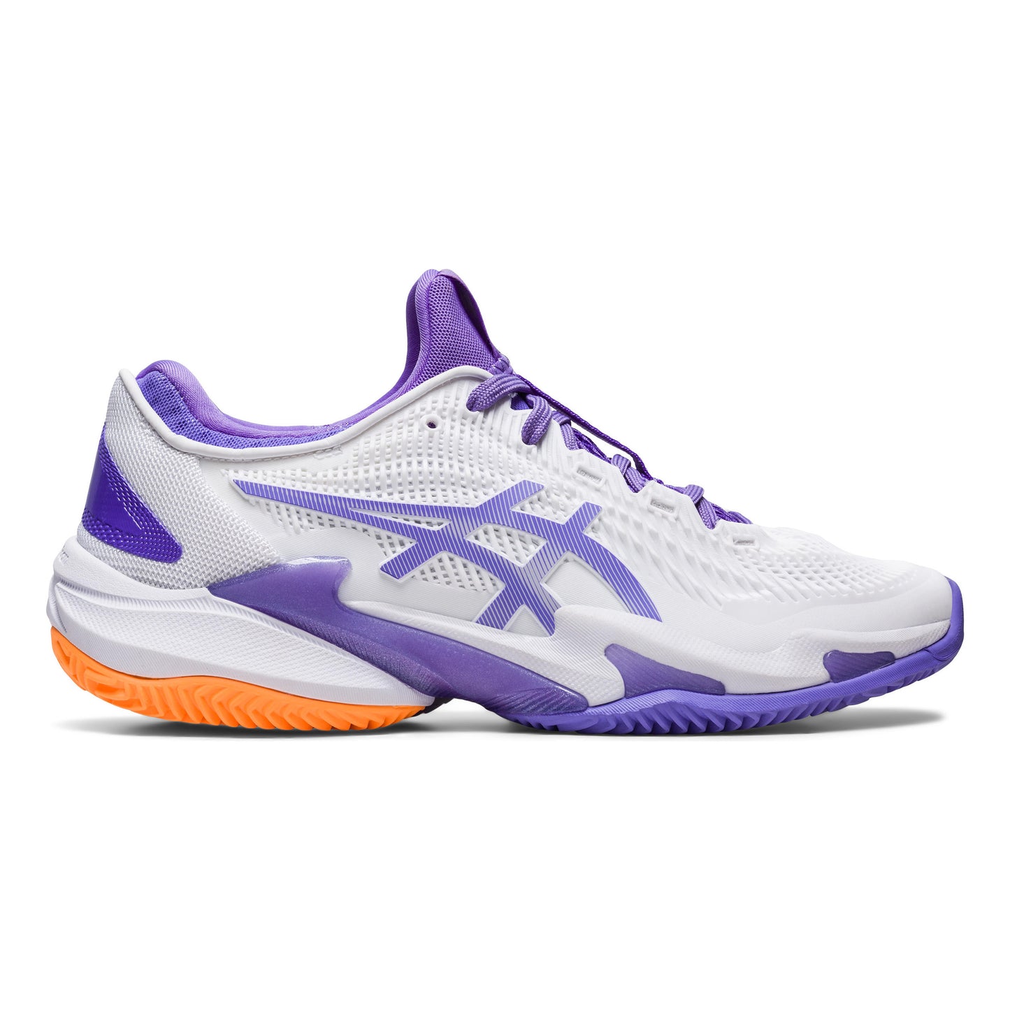 ASICS Court FF 3 Zapatilla tierra batida Mujeres - blanco, morado