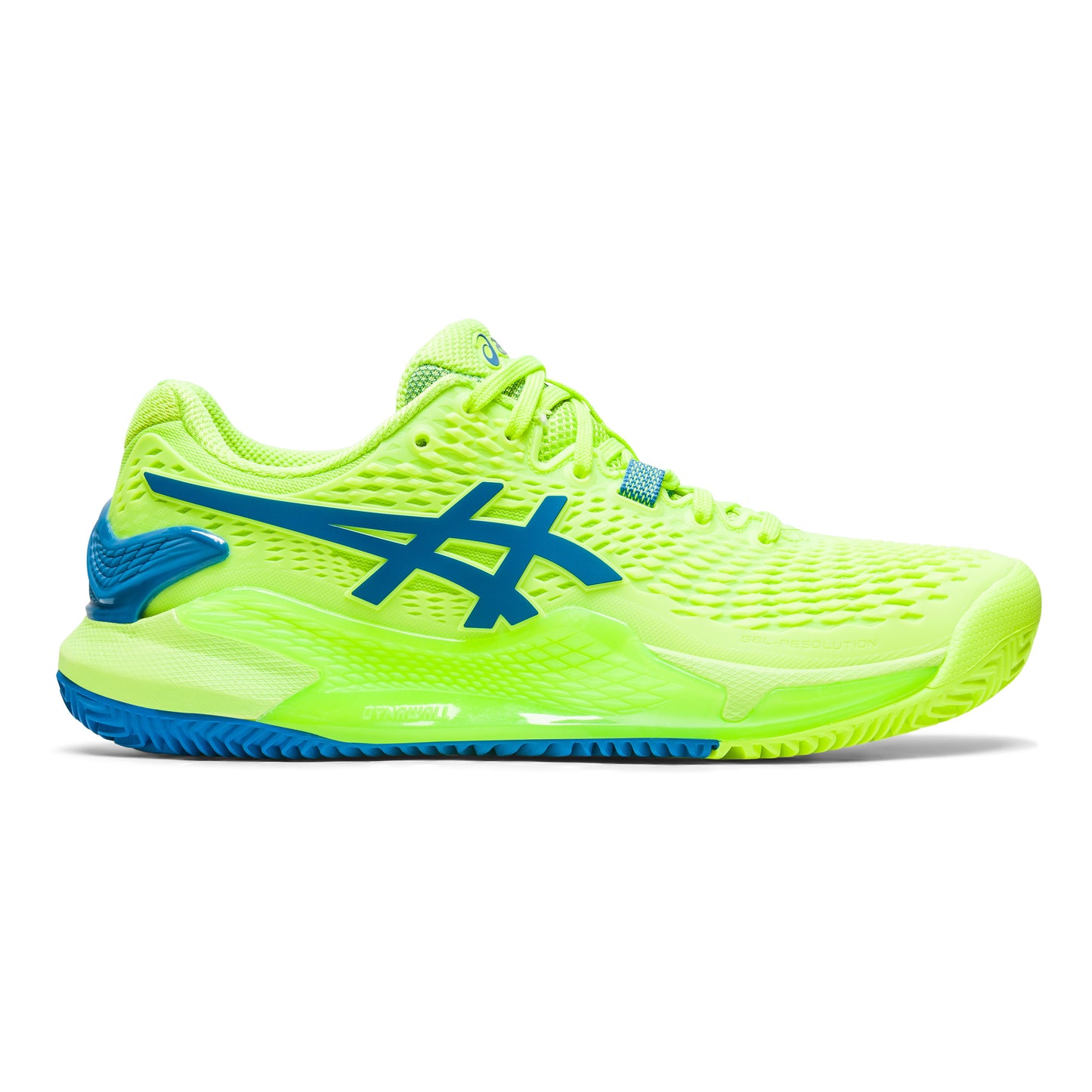ASICS Gel-Resolution 9 Zapatilla tierra batida Mujeres - verde neón, azul