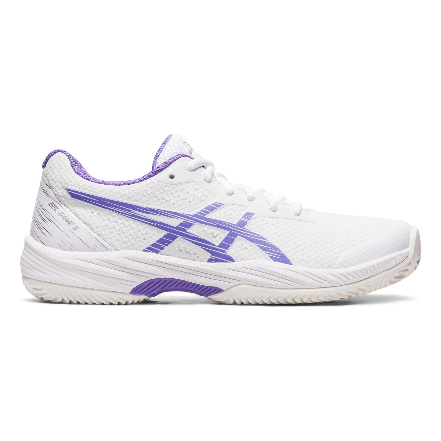 ASICS Gel-Game 9 Zapatilla tierra batida Mujeres - blanco, morado