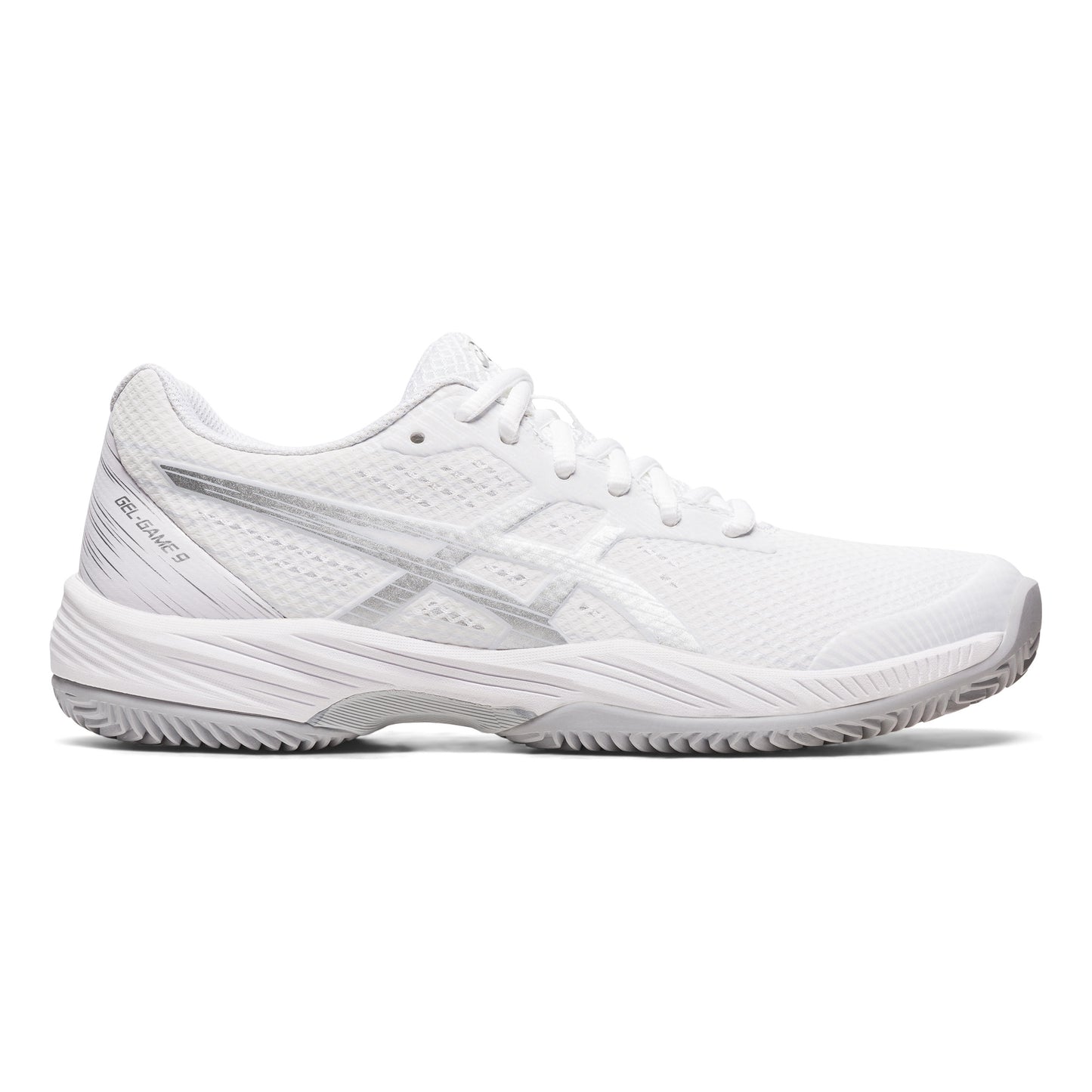 ASICS Gel-Game 9 Zapatilla tierra batida Mujeres - blanco, plateado