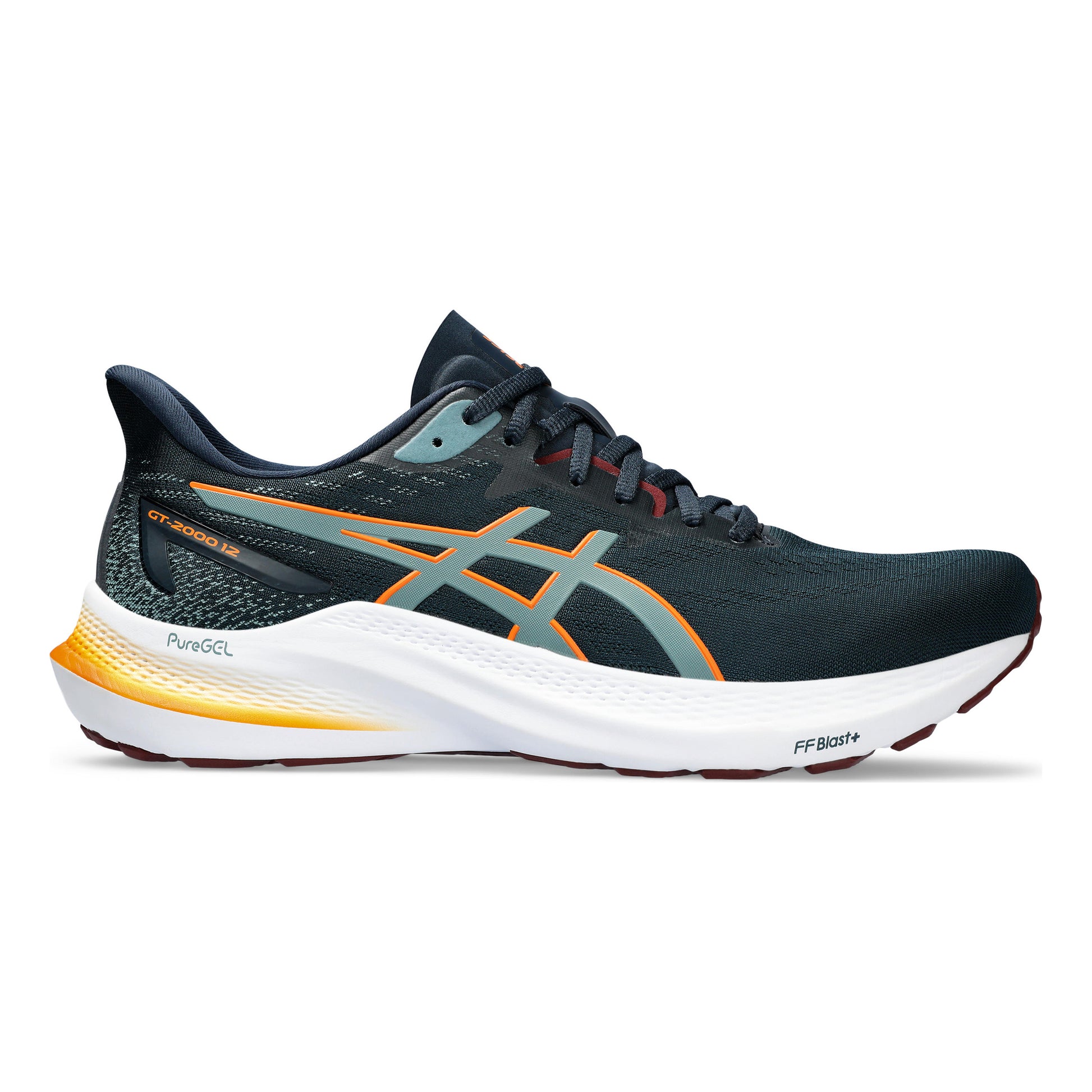 ASICS GT-2000 12 Zapatilla de estabilidad Hombres - color petróleo, naranja