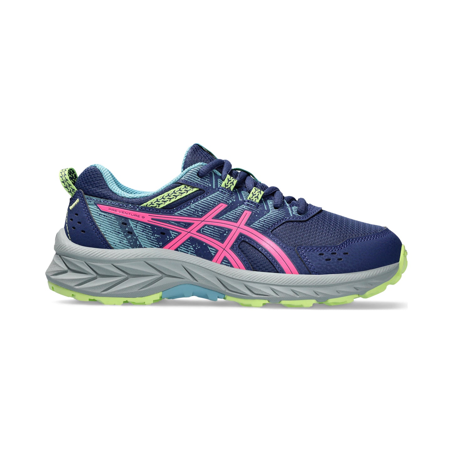 ASICS Pre-Venture 9 GS Zapatilla trail Niños - azul oscuro, rosa