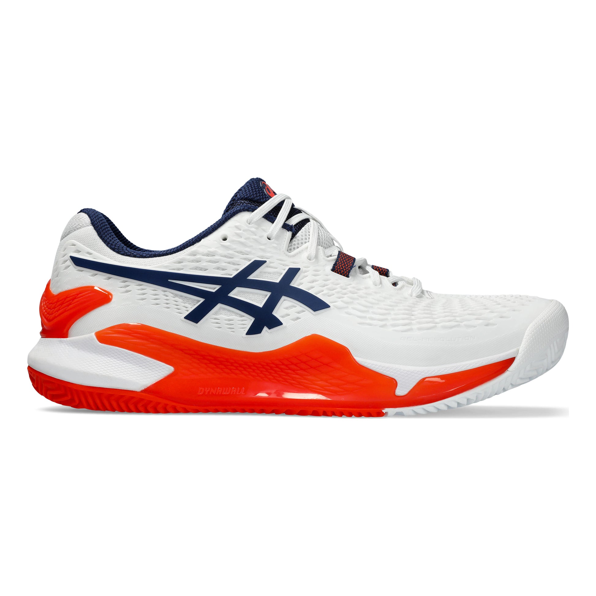 ASICS Gel-Resolution 9 Zapatilla tierra batida Hombres - blanco, naranja