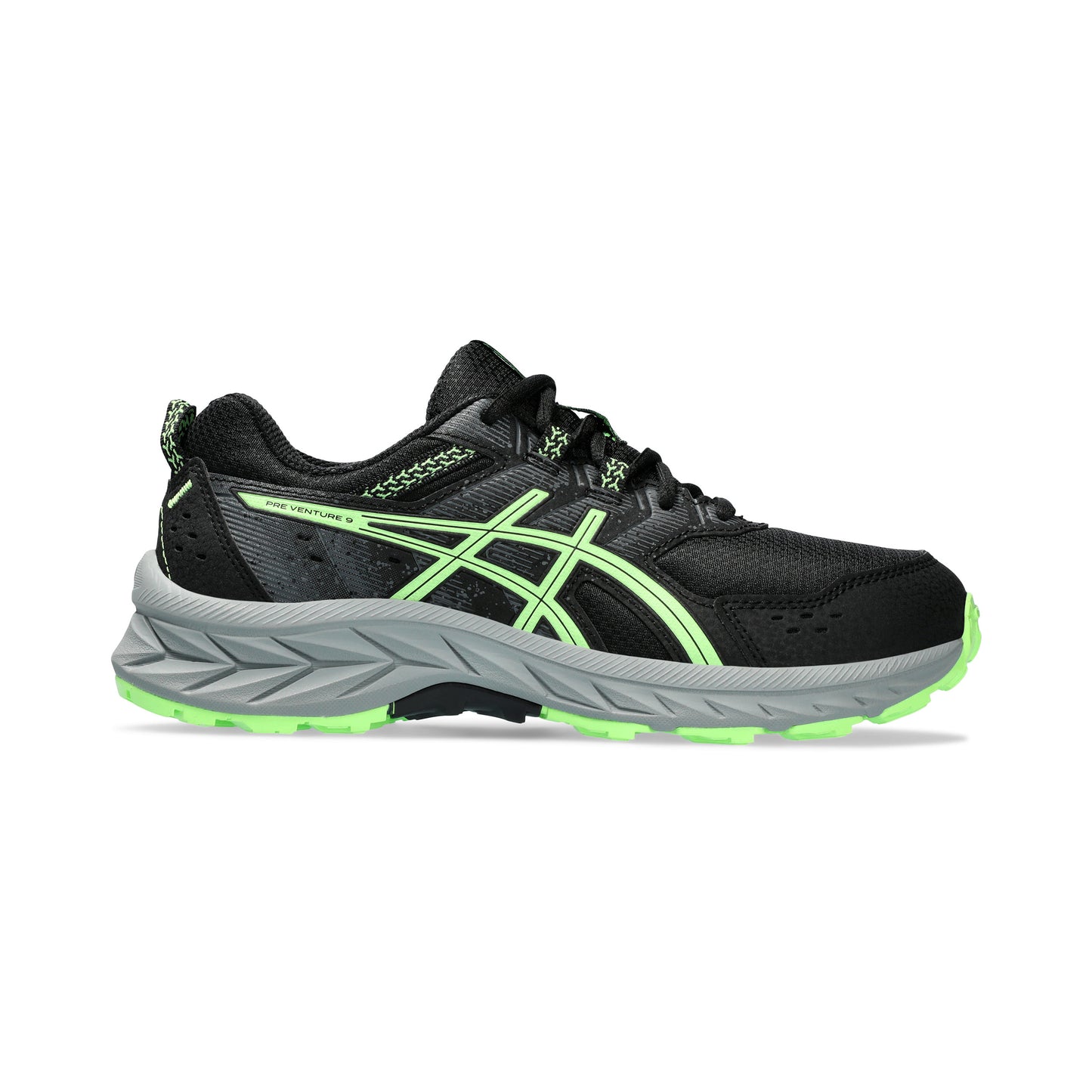 ASICS Pre-Venture 9 GS Zapatilla trail Niños - negro, verde neón