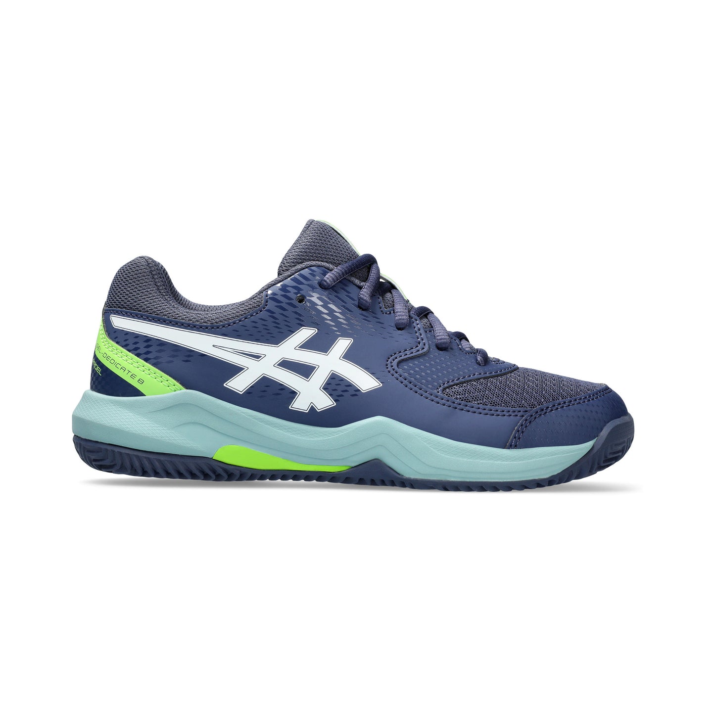 ASICS GEL-DEDICATE 8 PADEL GS Zapatilla de pádel Niños-azul oscuro, verde neón