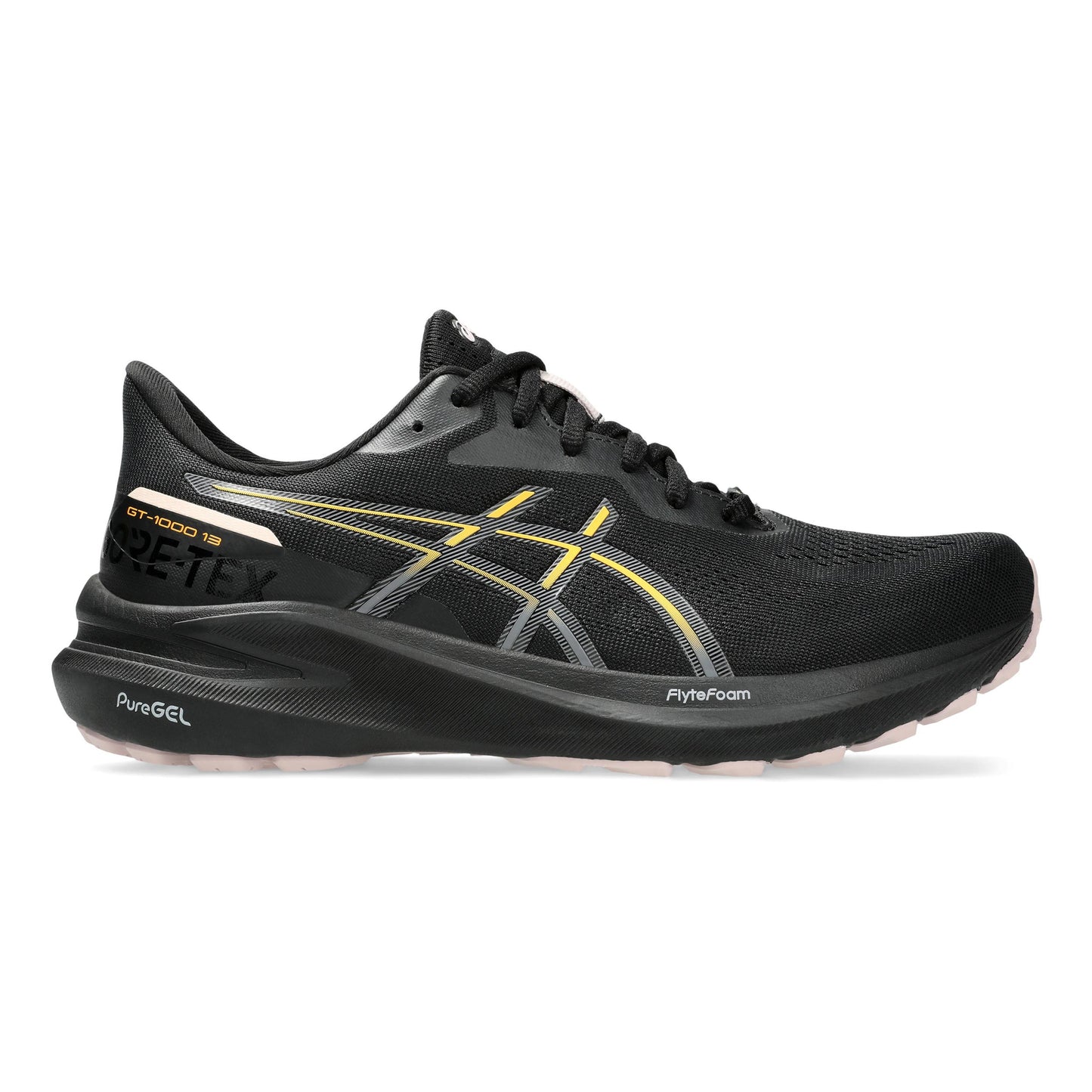 ASICS GT-1000 13 GTX Zapatilla De Estabilidad Mujeres-Negro,Naranja