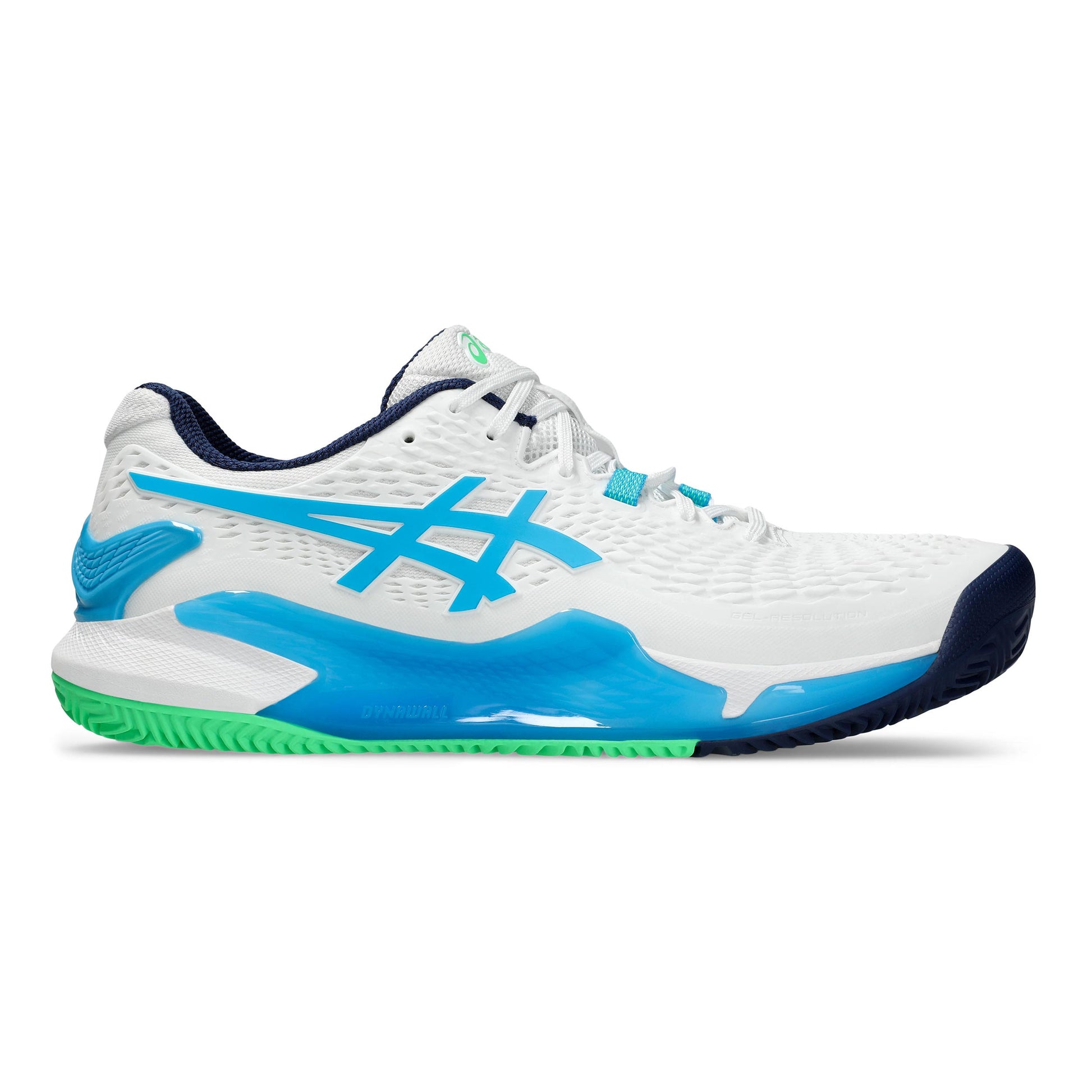 ASICS Gel-Resolution 9 Zapatilla tierra batida Hombres - blanco, azul claro