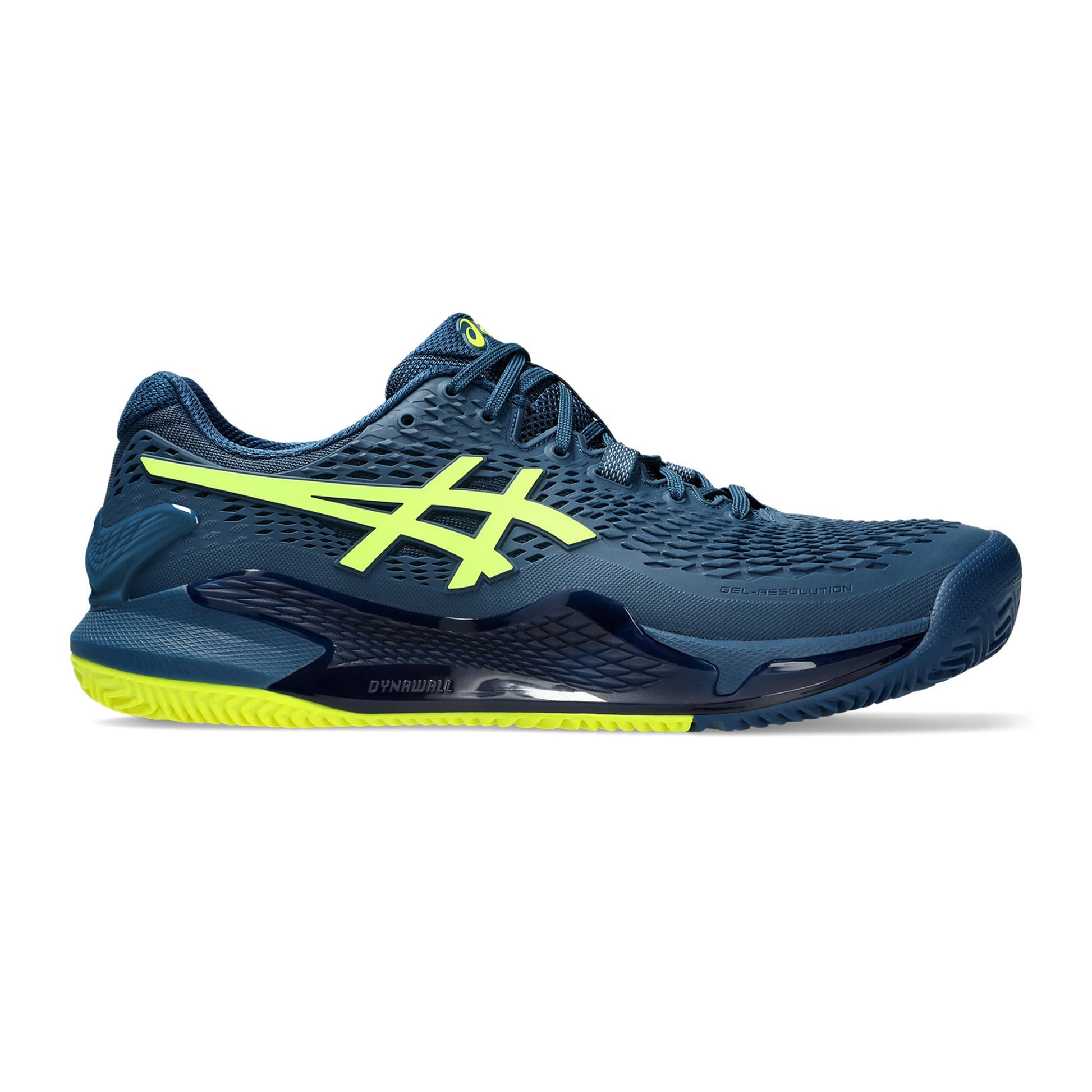 ASICS Gel-Resolution 9 Zapatilla tierra batida Hombres - azul, amarillo