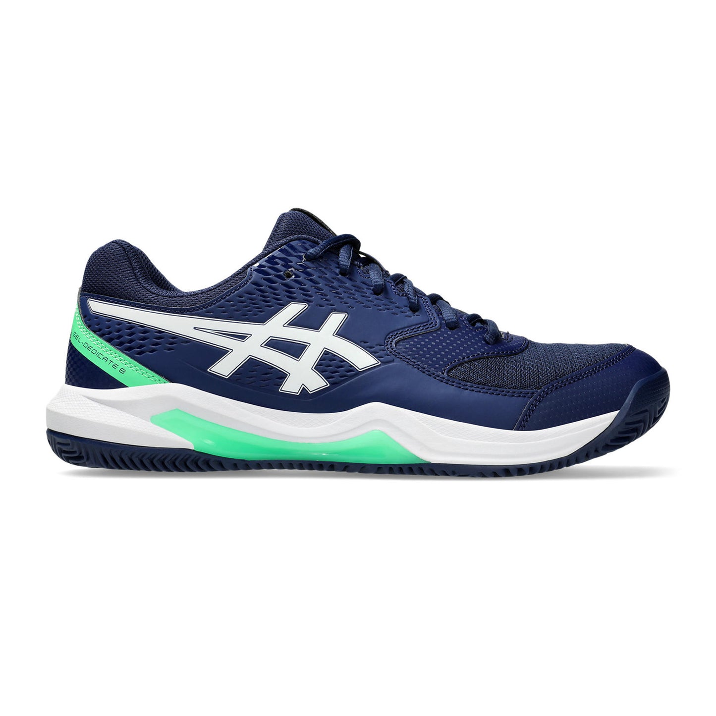 ASICS Gel-Dedicate 8 Zapatilla tierra batida Hombres - azul oscuro, verde
