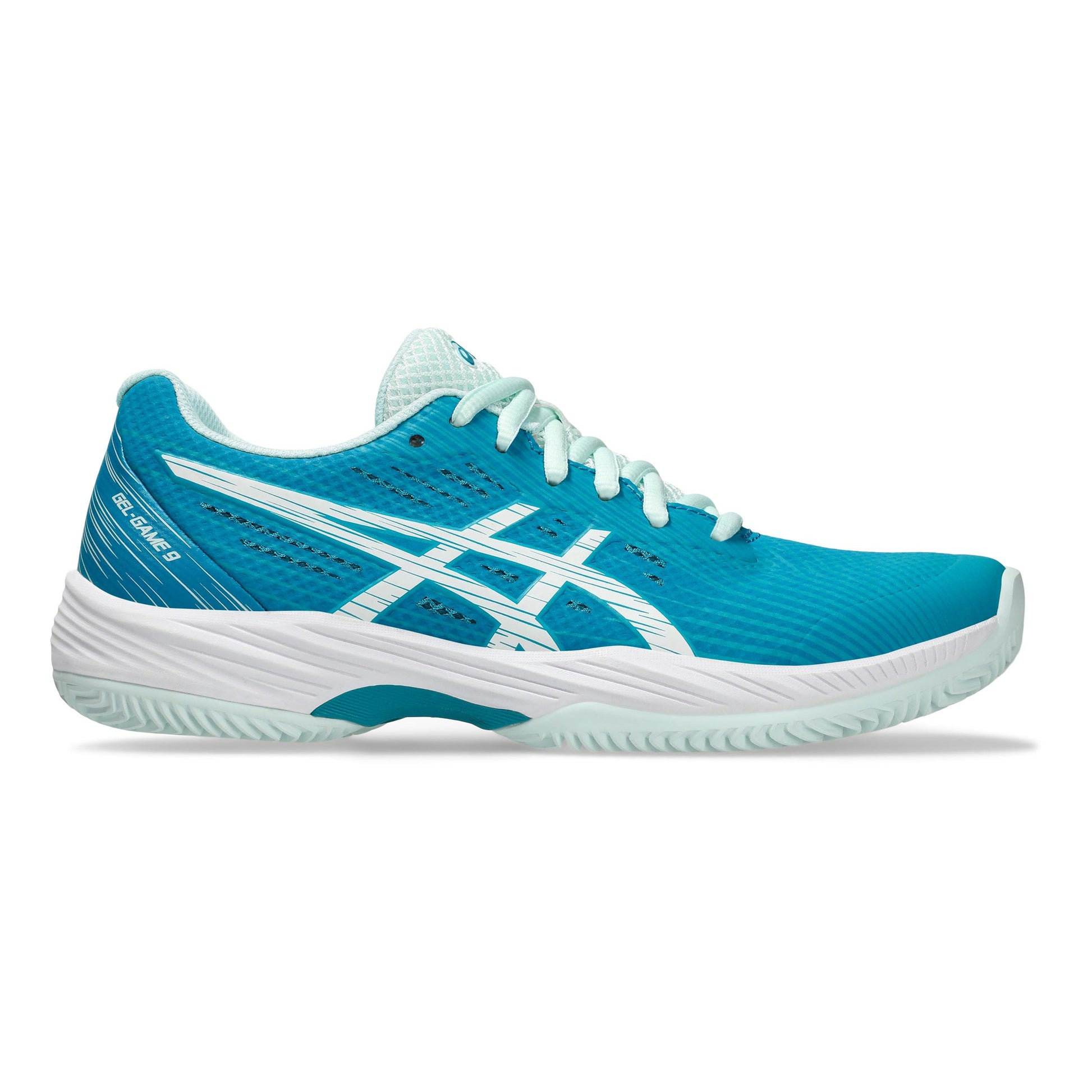 ASICS Gel-Game 9 Zapatilla tierra batida Mujeres - azul, blanco