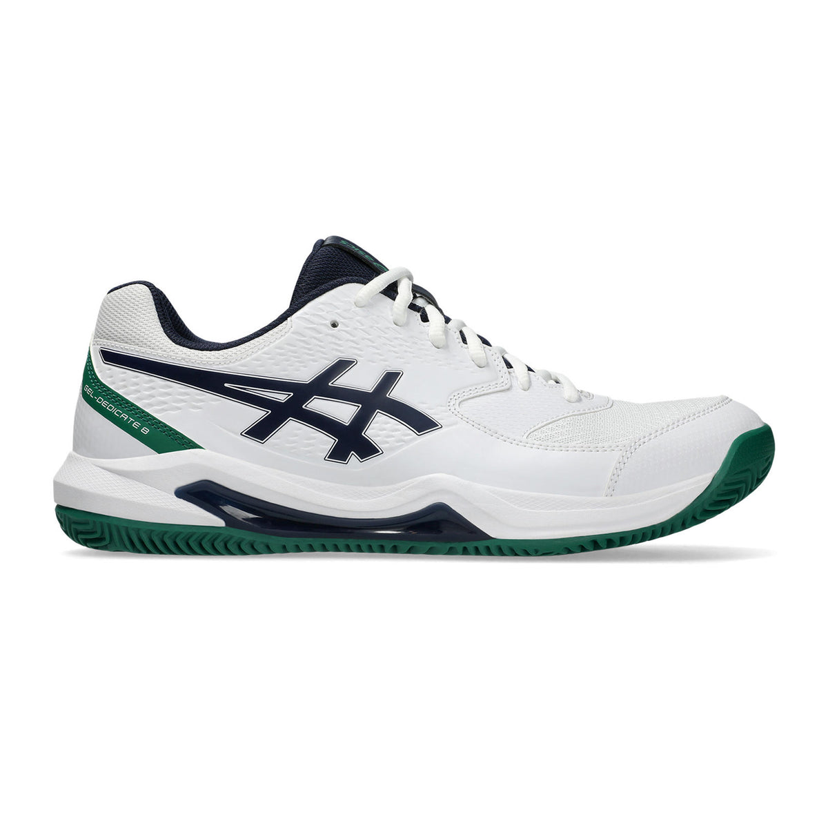 ASICS Gel-Dedicate 8 Zapatilla tierra batida Hombres - blanco, verde