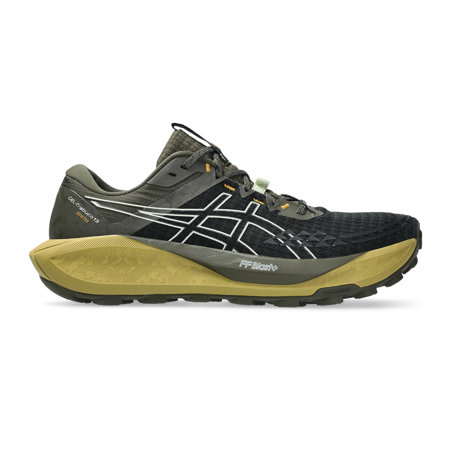 ASICS Gel-Trabuco 13 GTX Zapatilla Trail Hombres-Negro,Caqui