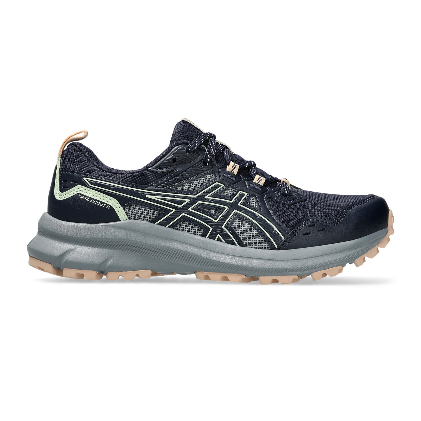 ASICS Trail Scout 3 Zapatilla Trail Mujeres-Azul Oscuro,Verde Claro