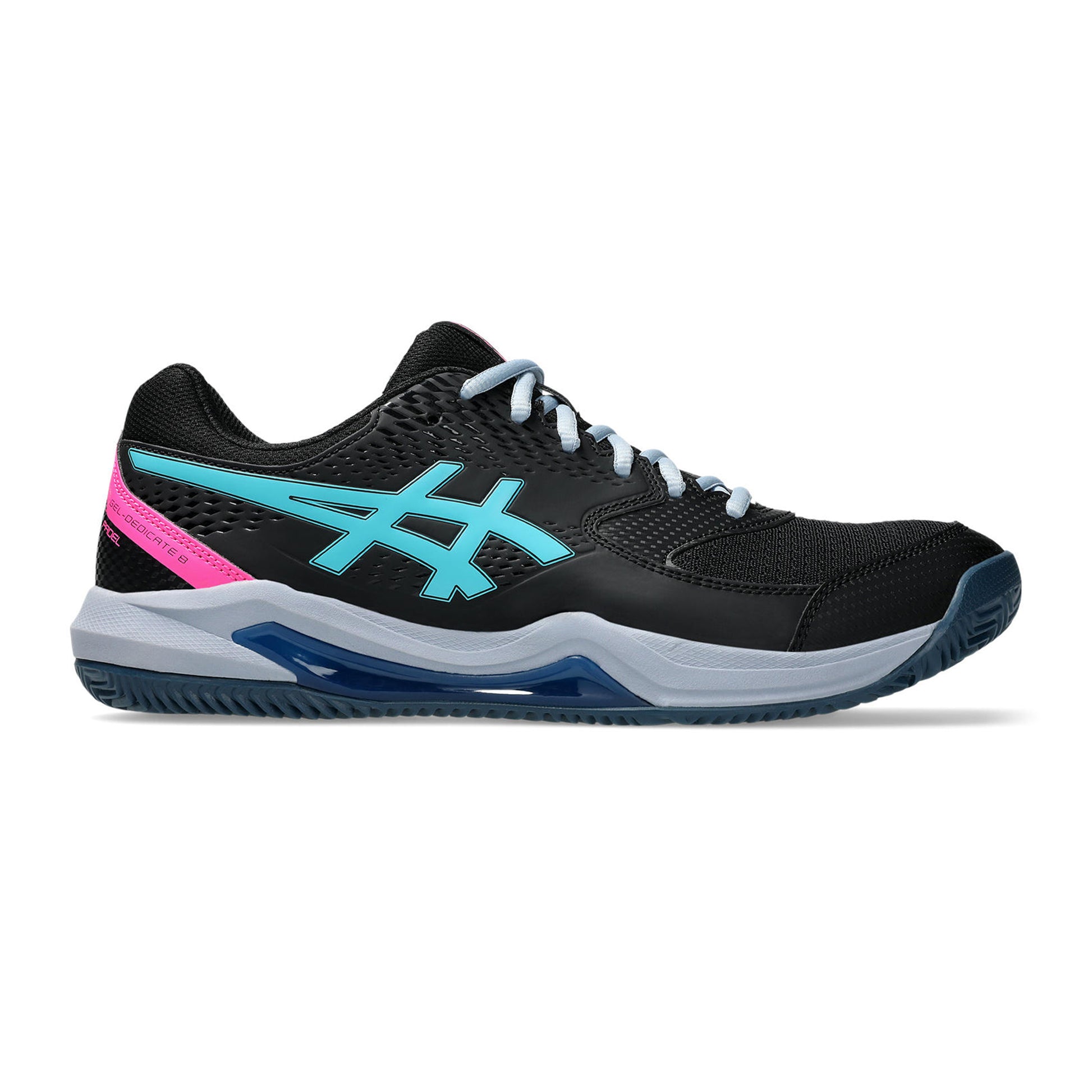 ASICS Gel-Dedicate Zapatilla De Pádel Hombres-Negro,Azul Claro