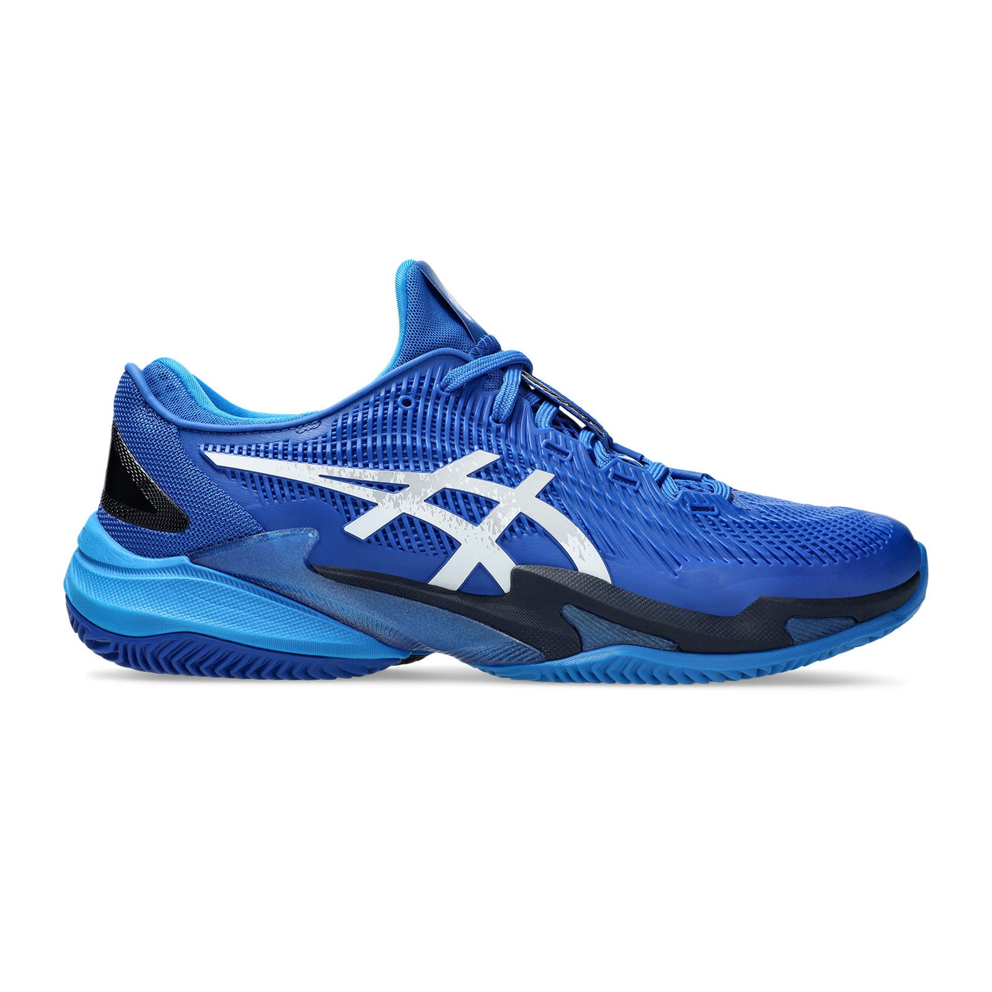 ASICS Court FF 3 Novak Zapatilla tierra batida Hombres - azul, plateado