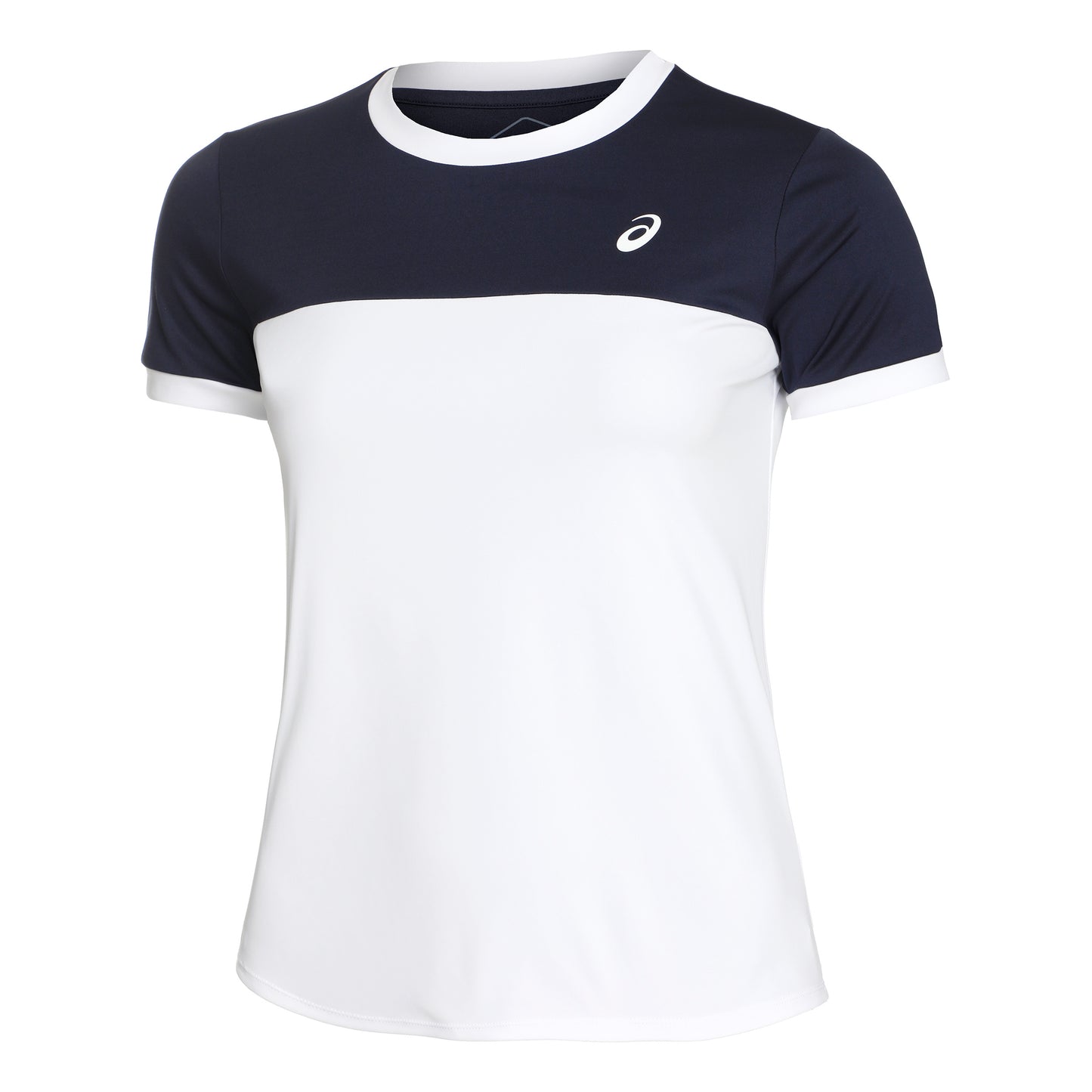 ASICS Court Camiseta de manga corta Mujeres - blanco, azul oscuro