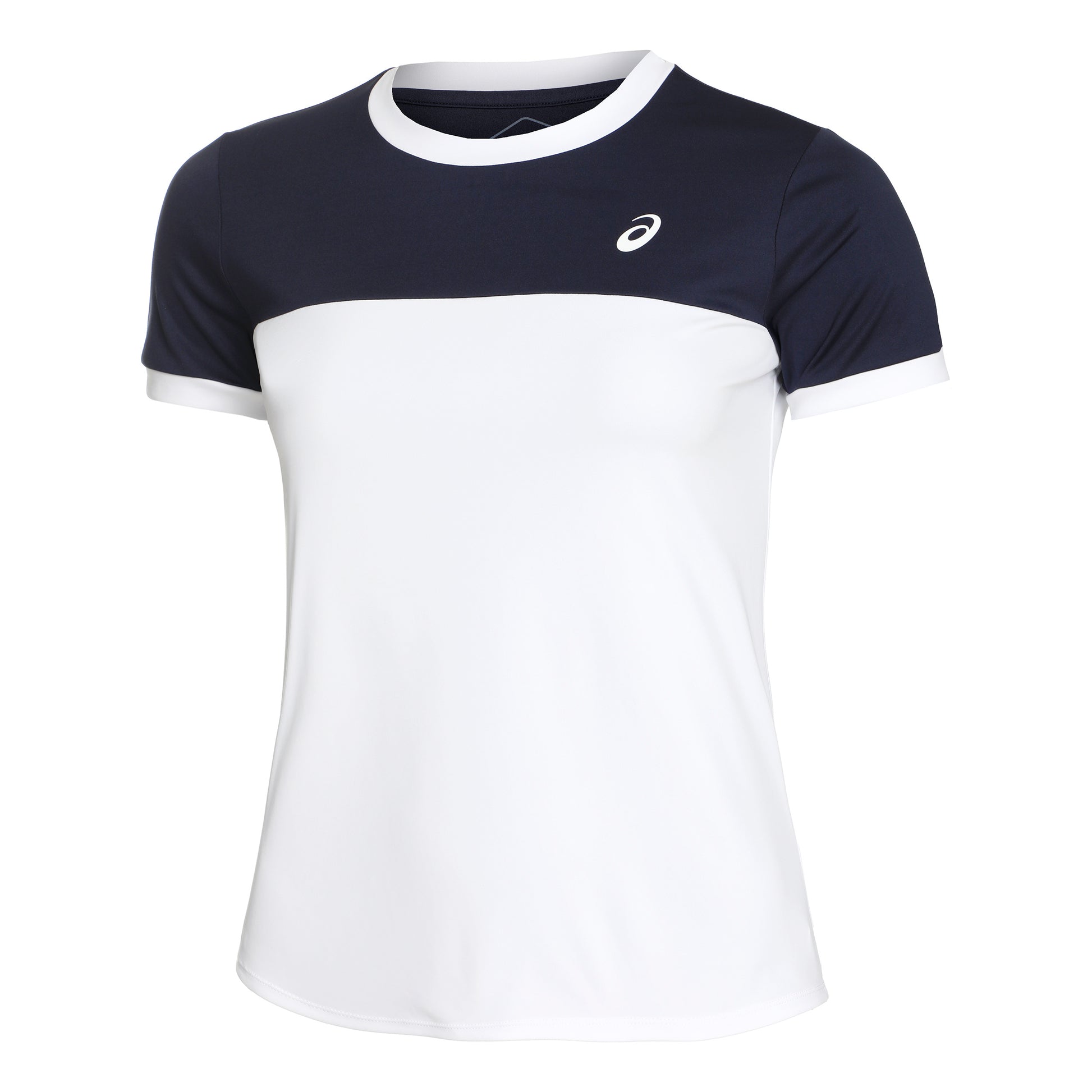 ASICS Court Camiseta de manga corta Mujeres - blanco, azul oscuro