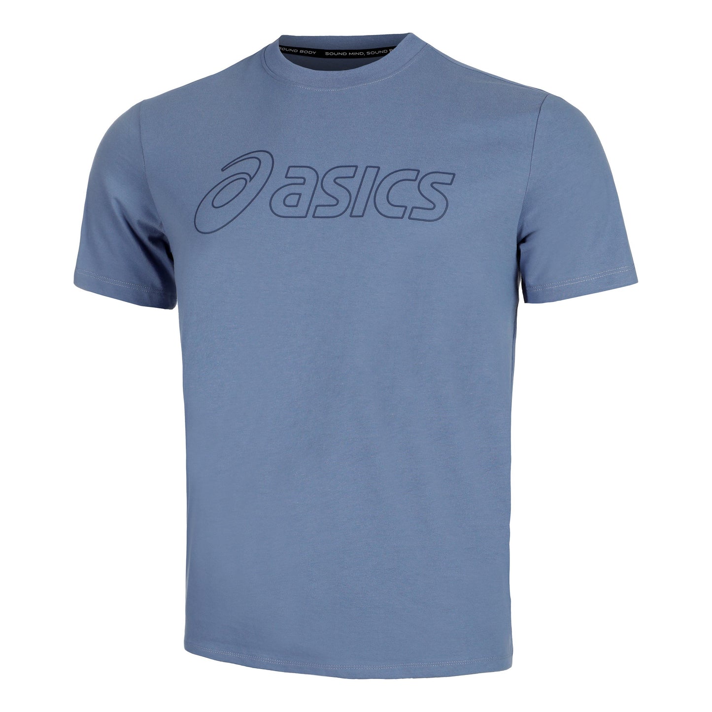 ASICS Logo Camiseta de manga corta Hombres - azul-gris,