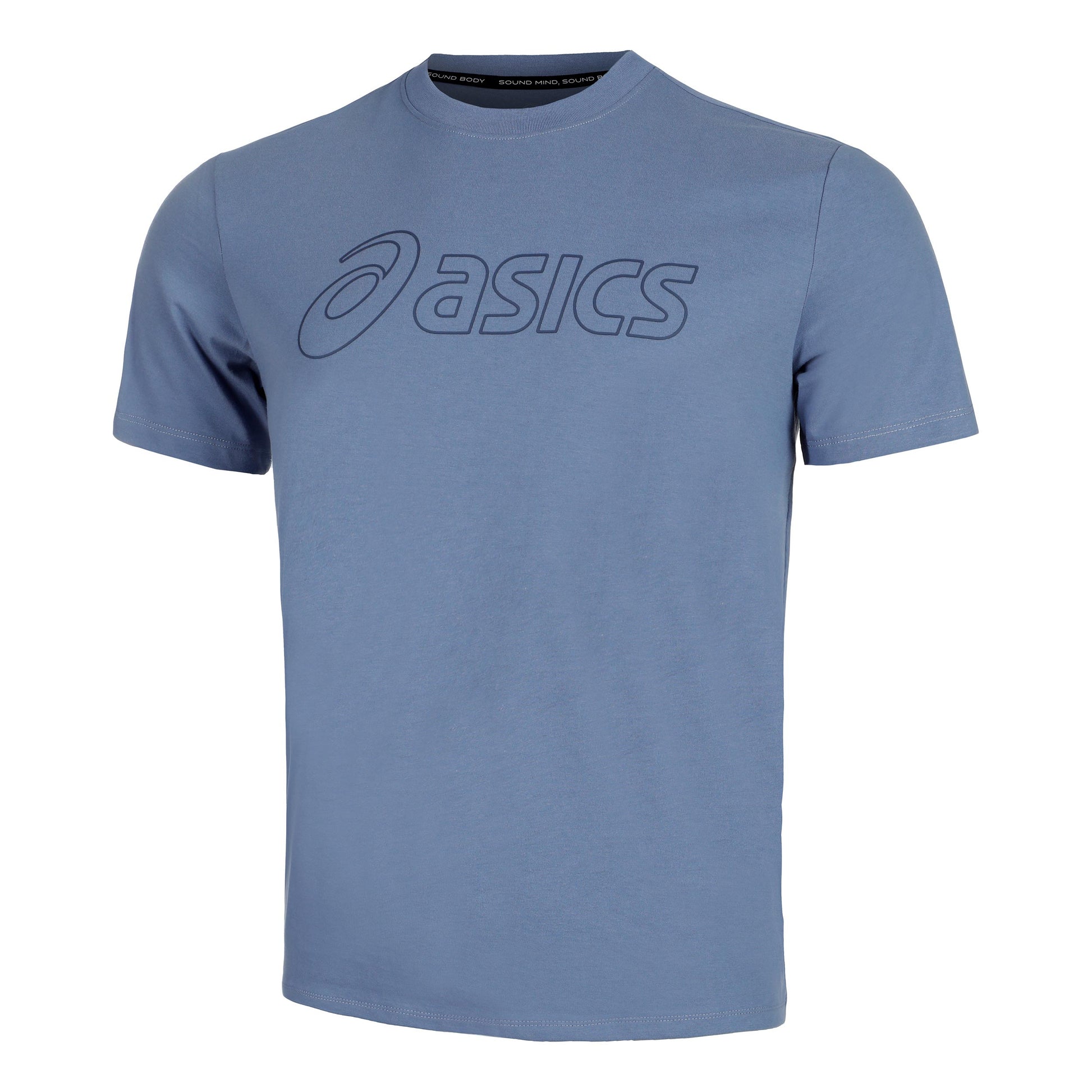 ASICS Logo Camiseta de manga corta Hombres - azul-gris,