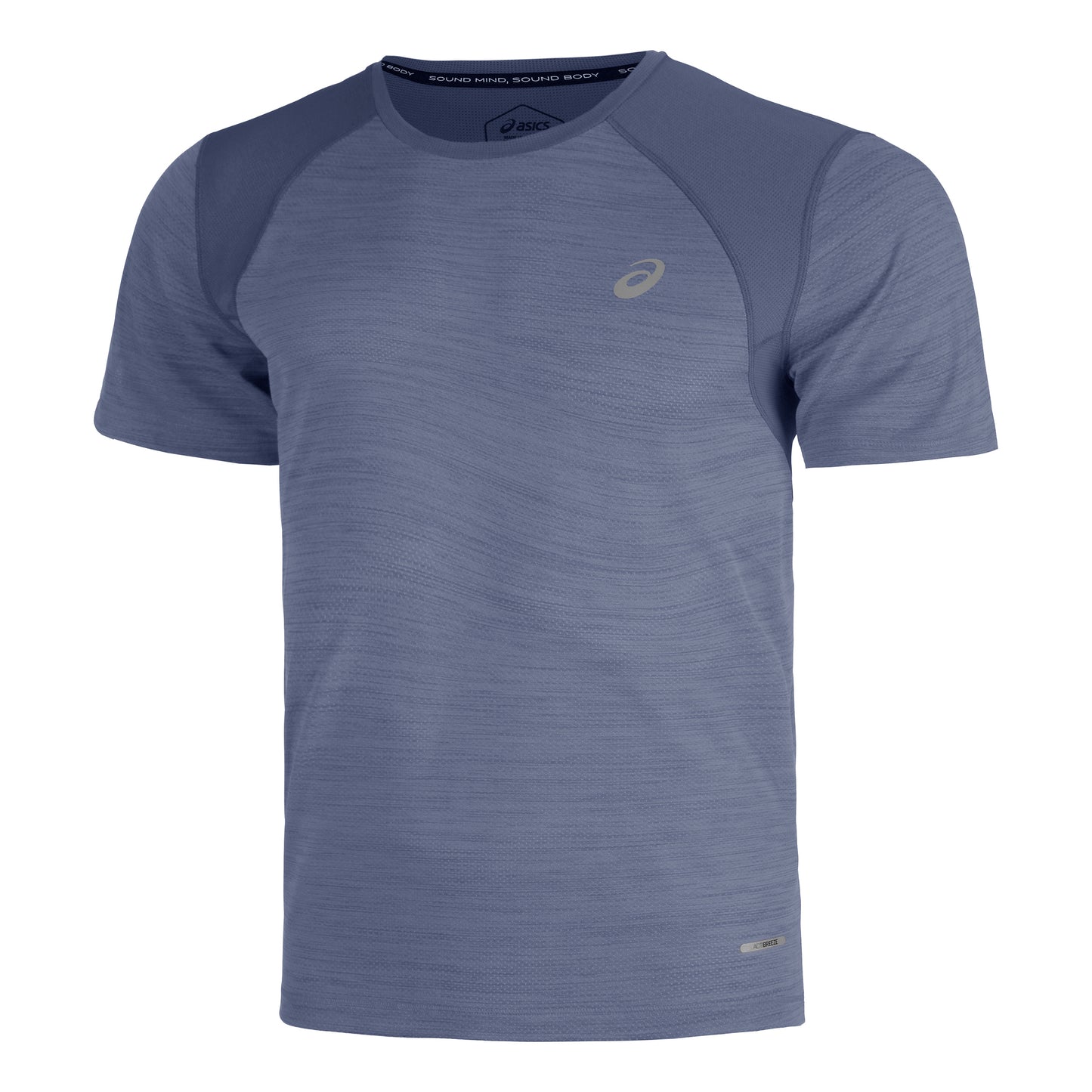 ASICS Road Camiseta de running Hombres - gris, azul