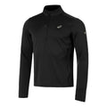 Road Winter 1/2 Zip Camiseta De Running Hombres-Negro
