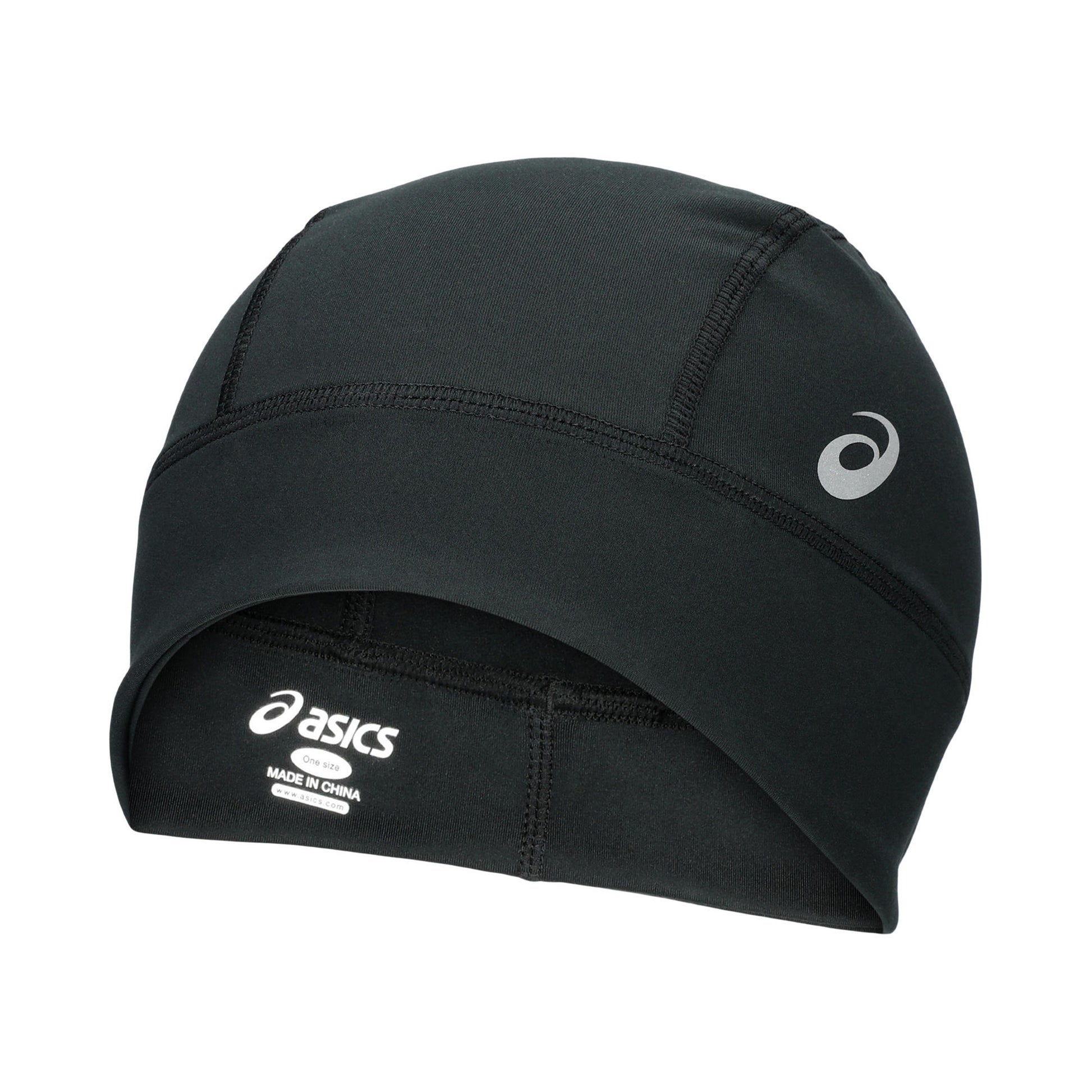 ASICS Winter Run Gorro Unisex - negro, plateado
