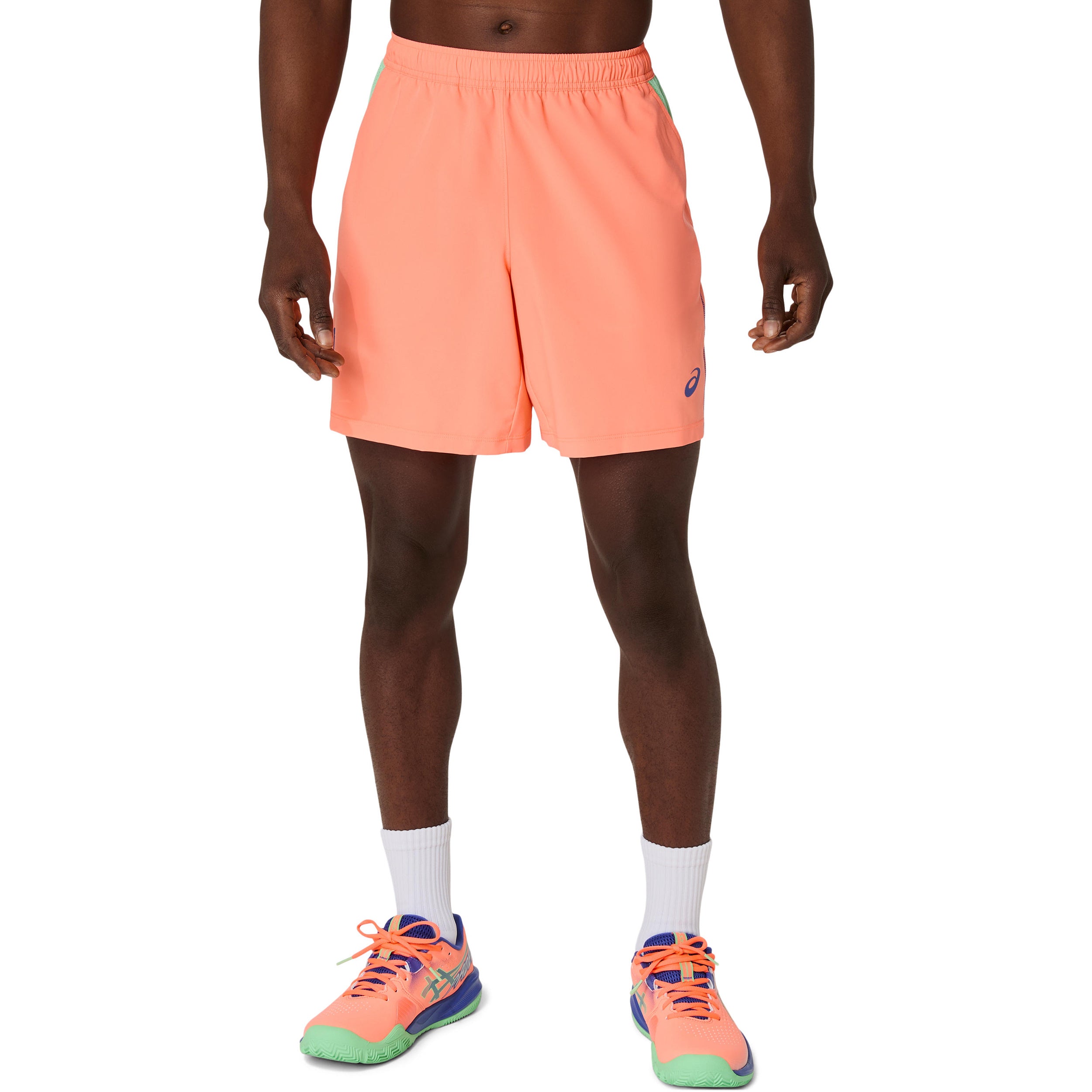 ASICS Court 7in Shorts Hombres-Coral
