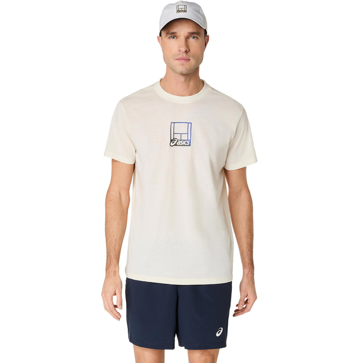 ASICS Court Core Graphic Camiseta de manga corta Hombres-crema
