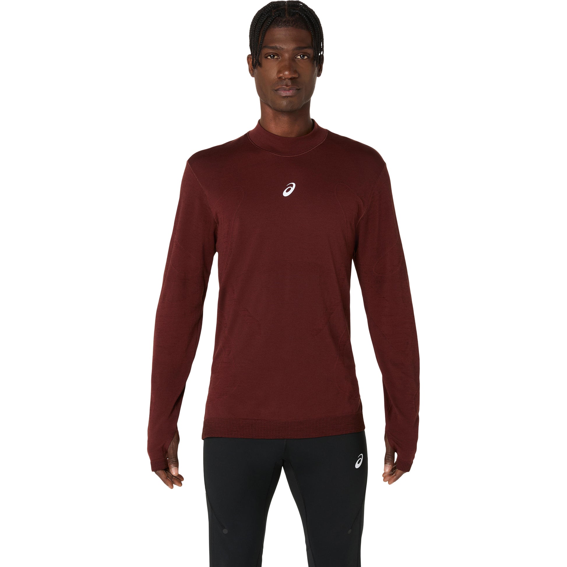 ASICS Road Winter Seamless  Camiseta de running Hombres - rojo vino