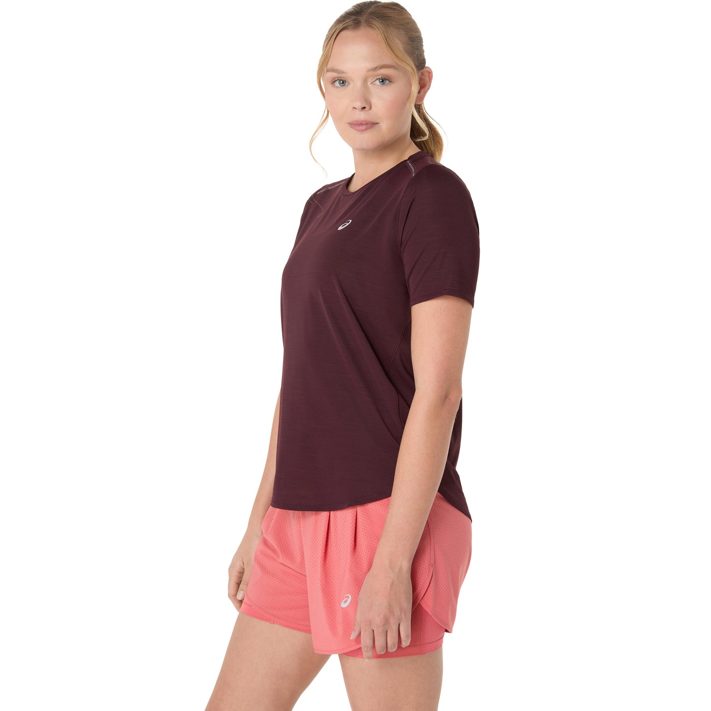 ASICS Road Camiseta De Running Mujeres-Rojo Oscuro