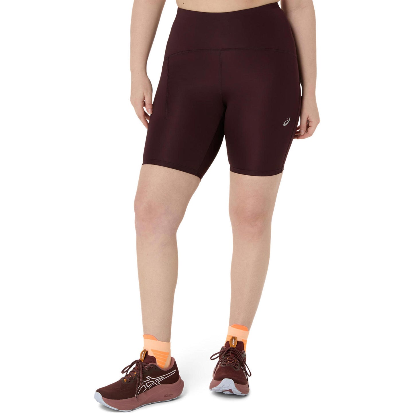 ASICS Road High Waist 8In  Mallas para correr Mujeres - rojo oscuro