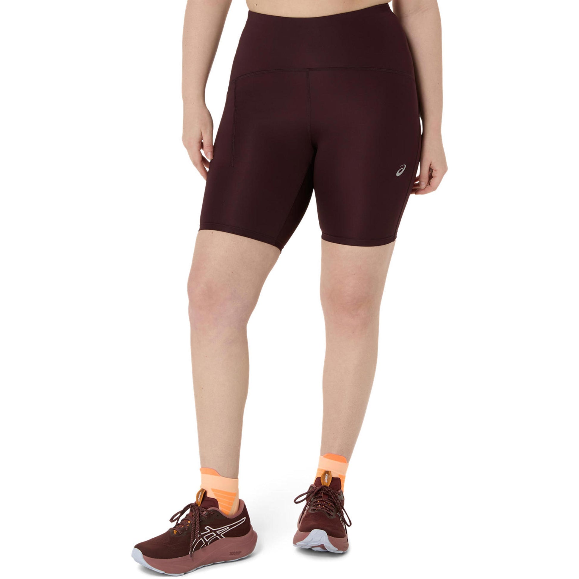 ASICS Road High Waist 8In  Mallas para correr Mujeres - rojo oscuro