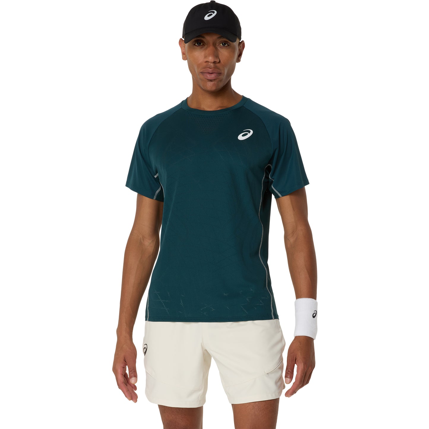 ASICS Match Actibreeze Camiseta De Manga Corta Hombres-Verde Oscuro