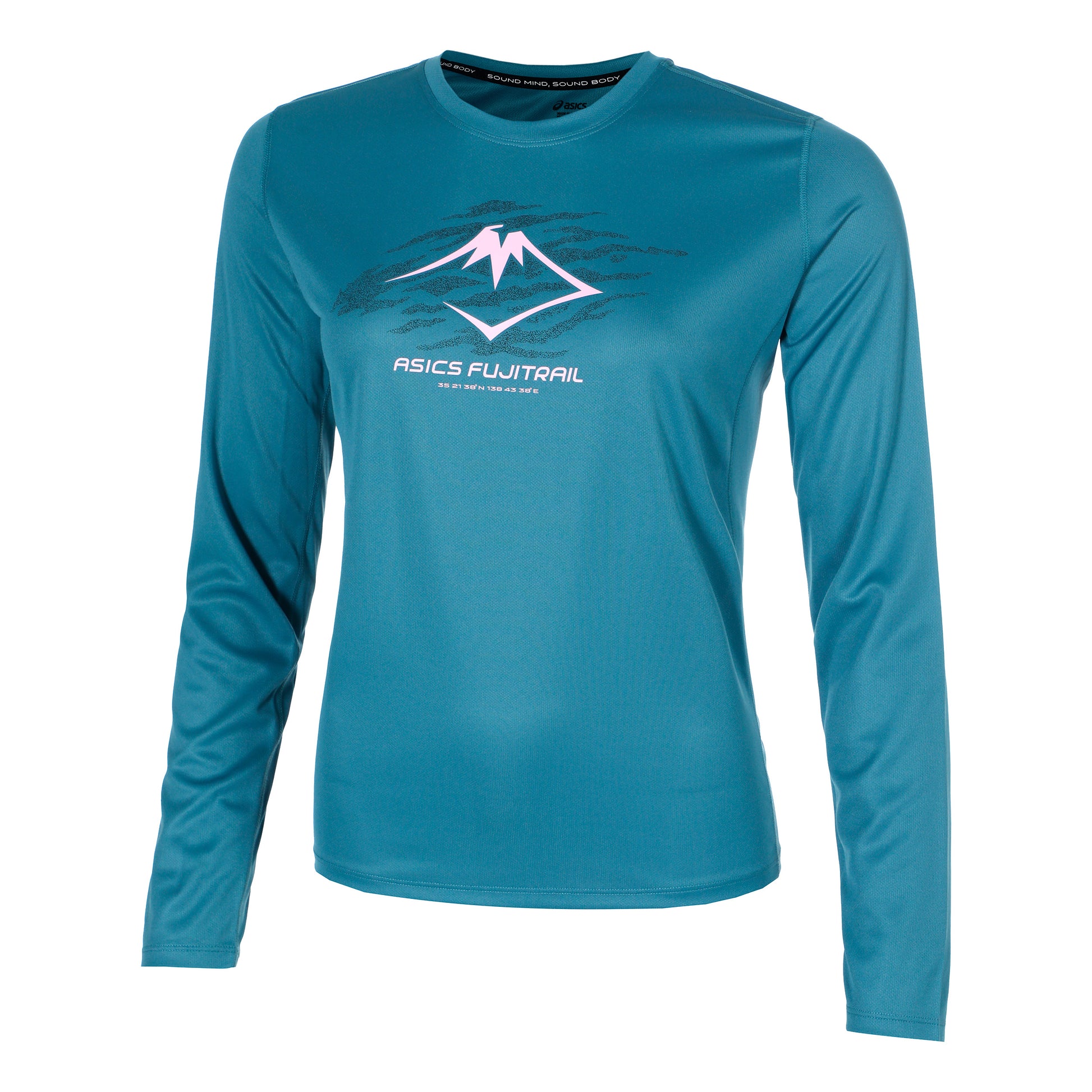 ASICS Fujitrail Logo Camiseta De Manga Larga Mujeres-Azul