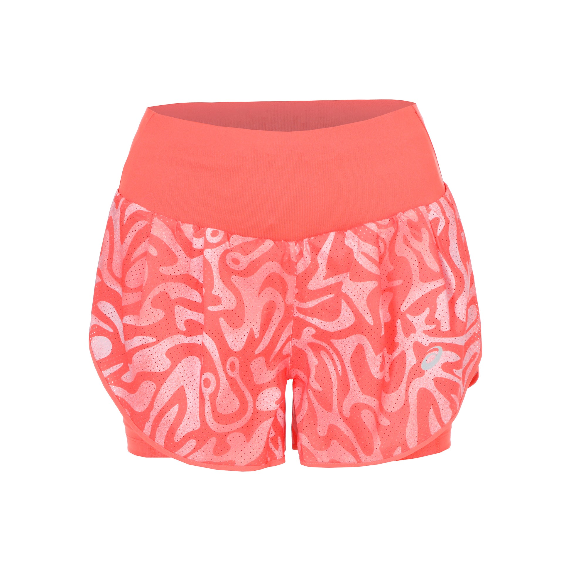 ASICS Road AOP 2in1 3.5in Pantalones cortos Mujeres-naranja