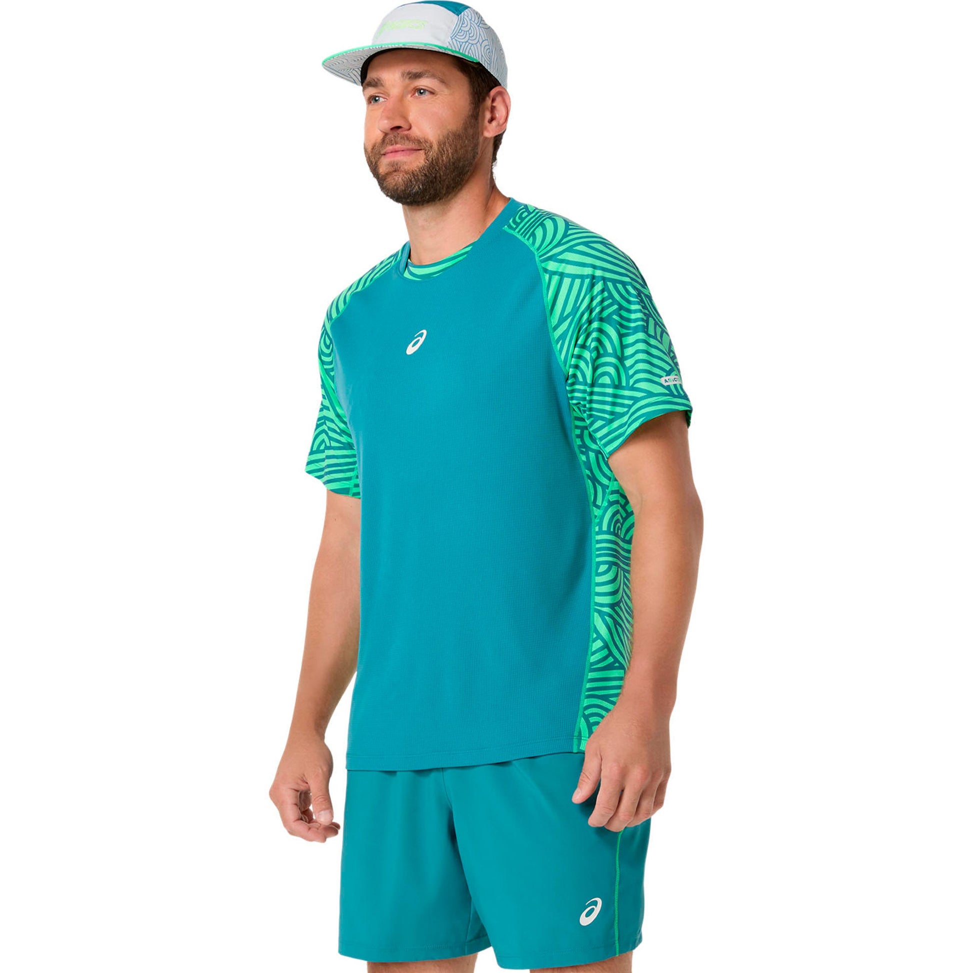 ASICS Court Camiseta de manga corta Hombres - verde oscuro, verde claro
