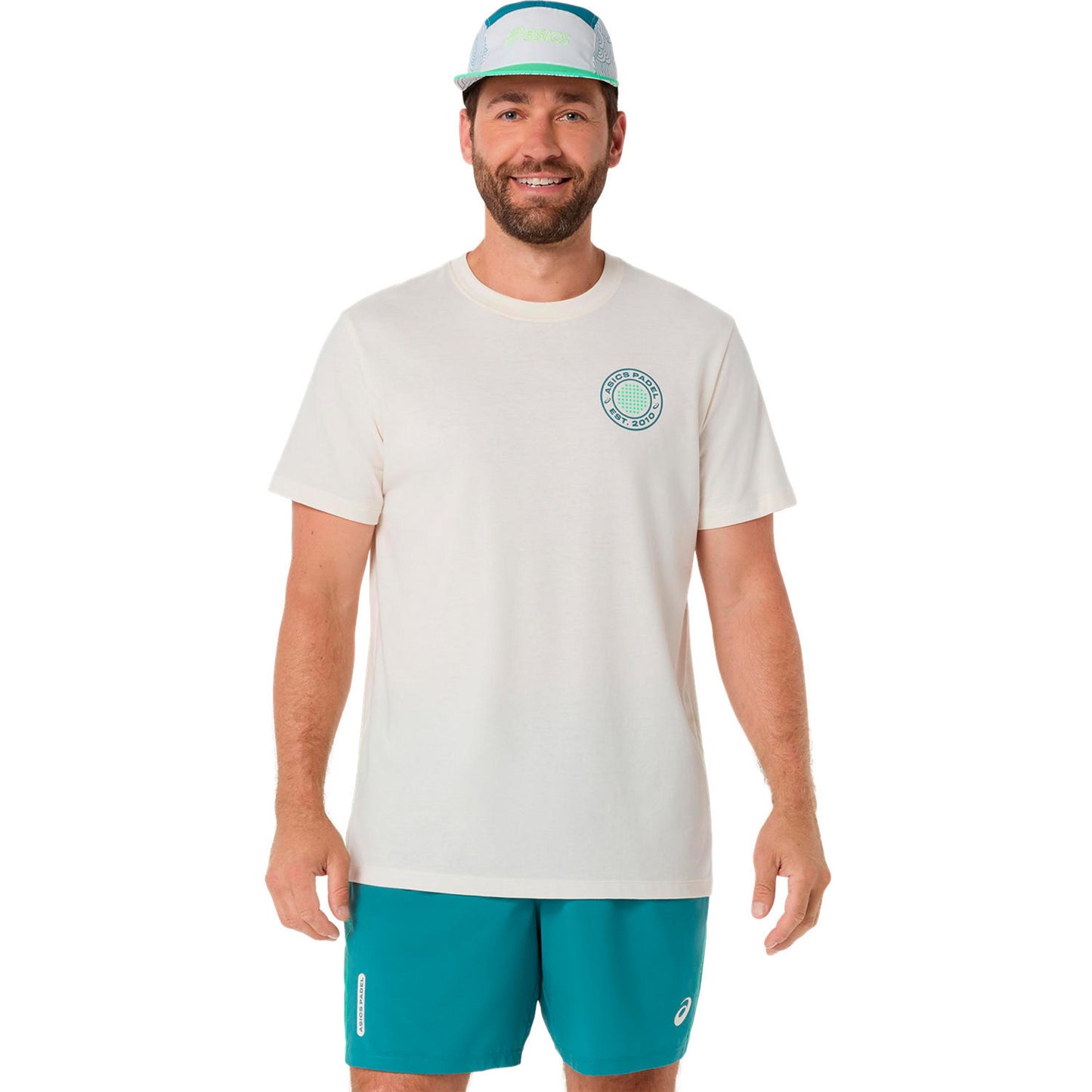 ASICS Court Graphic Camiseta de manga corta Hombres - crema, verde