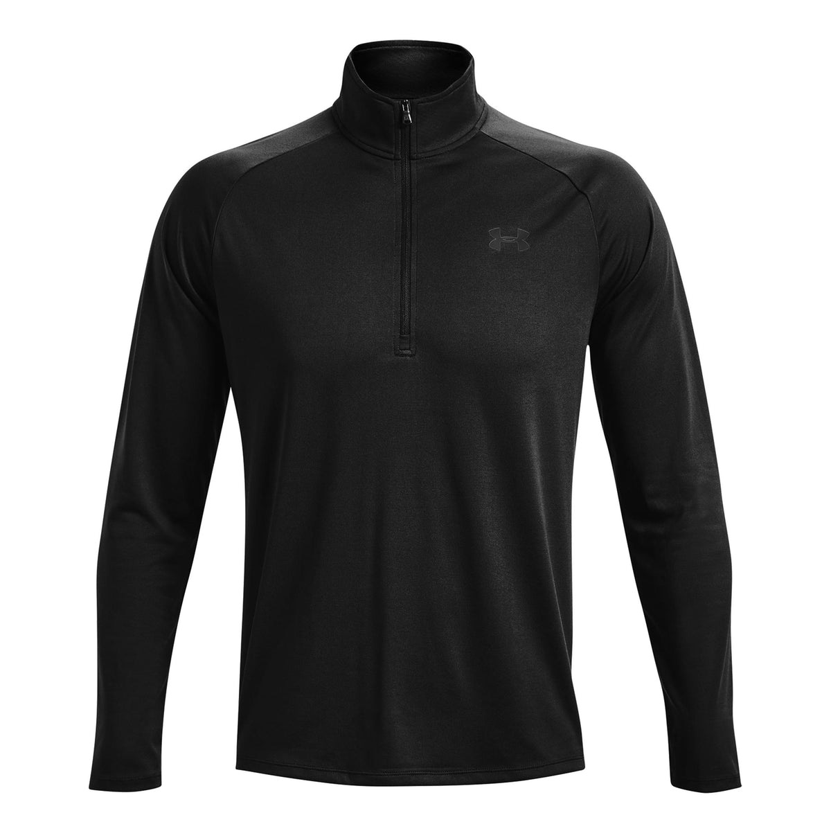 Under Armour Tech 2.0 Half-Zip Camiseta De Manga Larga Hombres-Negro,Gris Oscuro