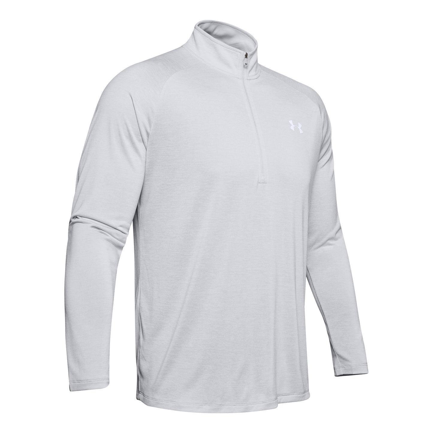 Under Armour Tech 2.0 Half-Zip Camiseta De Manga Larga Hombres-Gris Claro,Gris